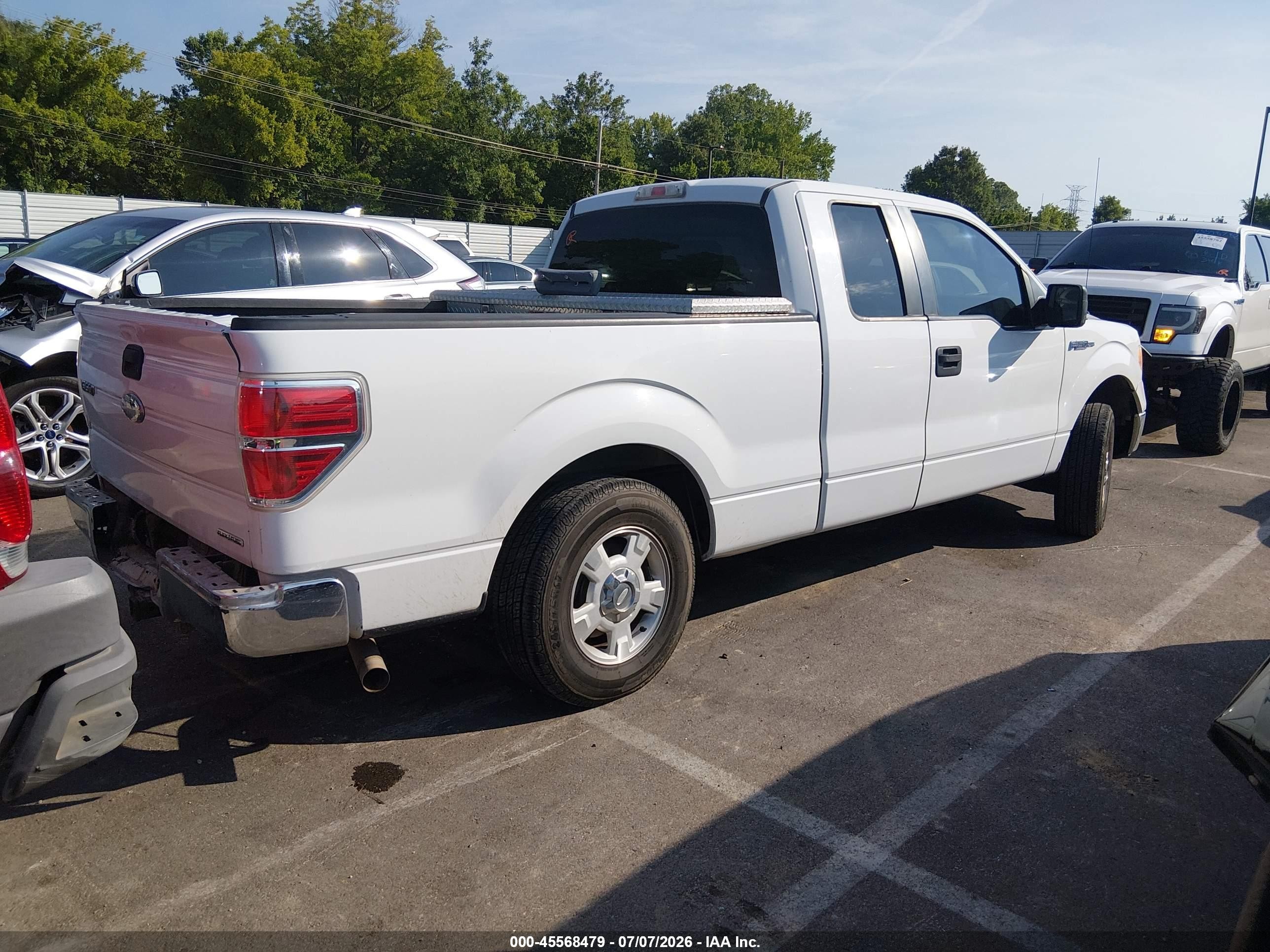 2012 Ford F-150 Xlt White vin: 1FTFX1CF6CFB26585