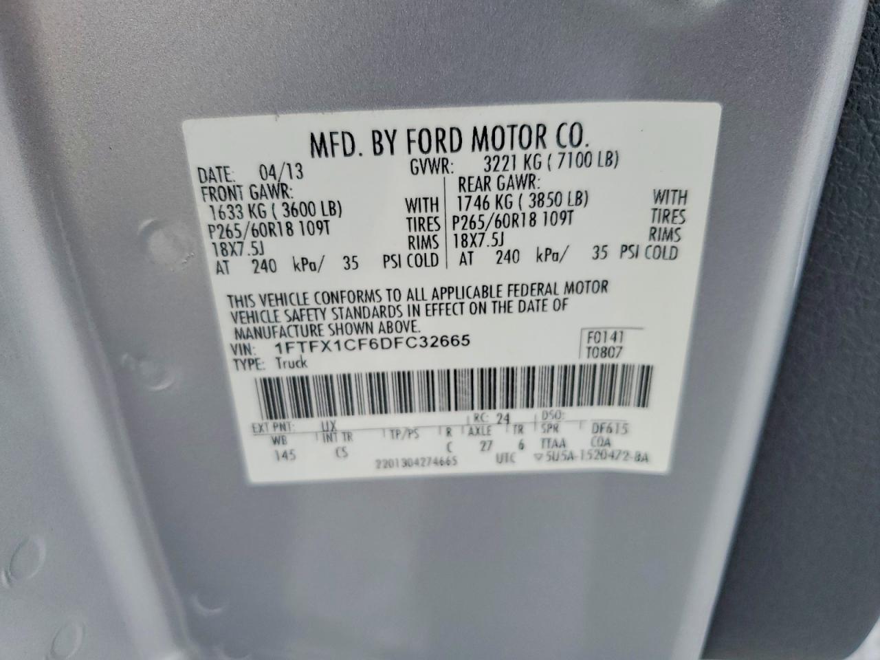 2013 Ford F150 Super Cab Silver vin: 1FTFX1CF6DFC32665