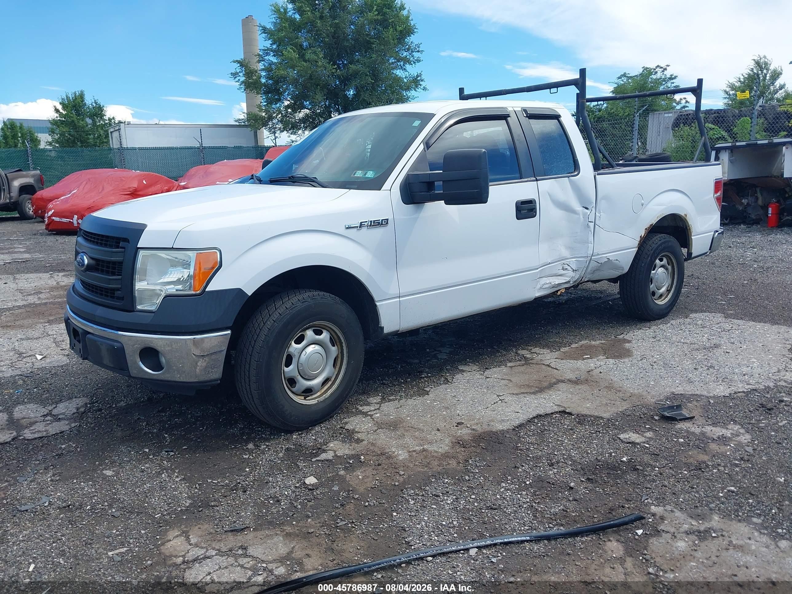2014 Ford F-150 Xl White vin: 1FTFX1CF6EKF57034