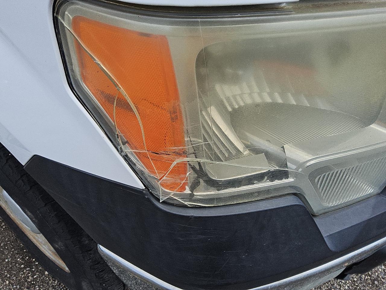 2014 Ford F150 Super Cab White vin: 1FTFX1CF6EKG22562 Damage: Right Head Lamp, Broken, Replacement Required
