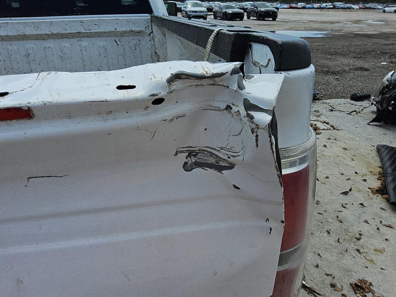 2014 Ford F150 Super Cab White vin: 1FTFX1CF6EKG22562 Damage: Tailgate, Severe Damage, Replacement Required