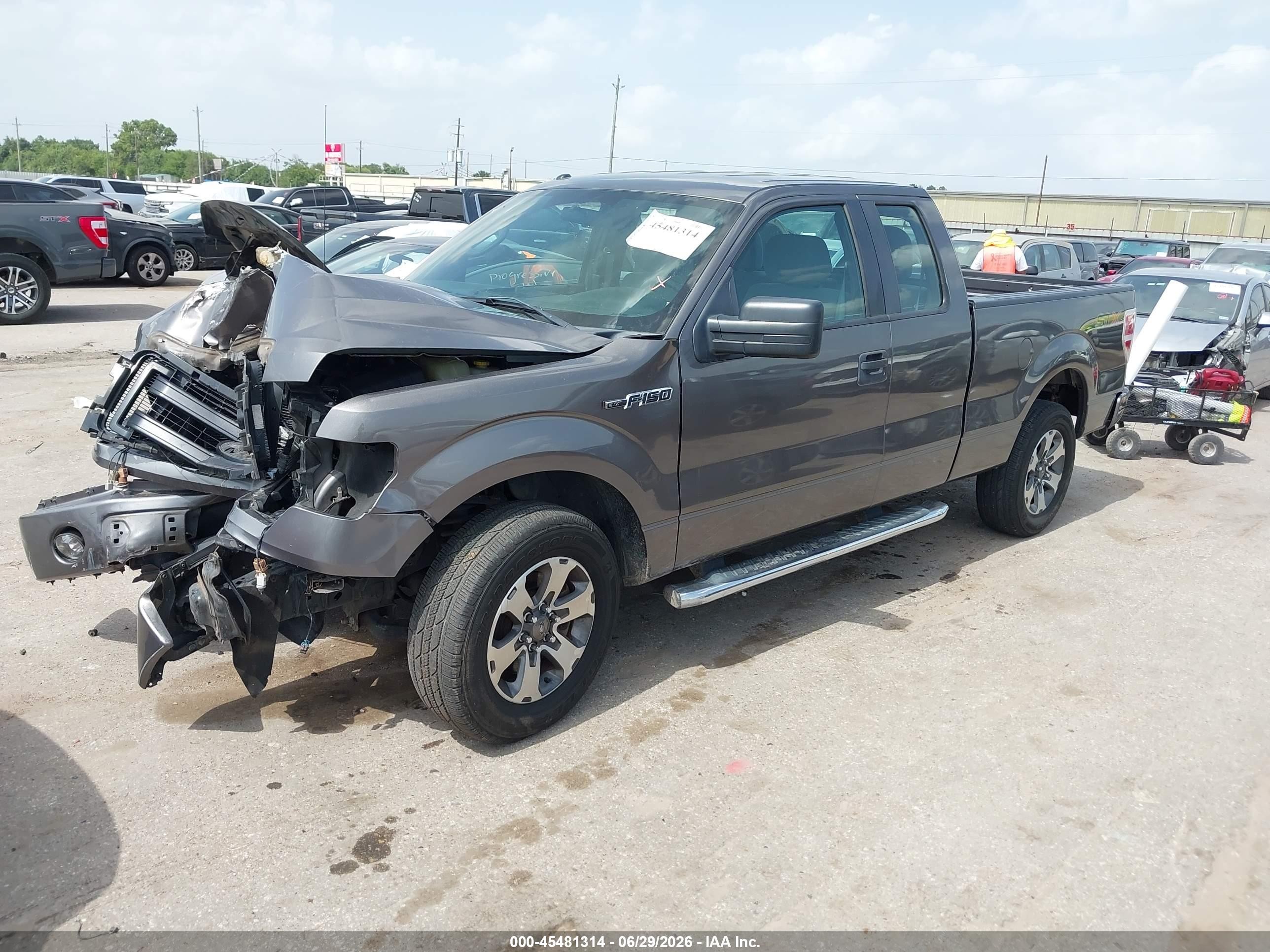 2014 Ford F-150 Stx Gray vin: 1FTFX1CF7EFC93668