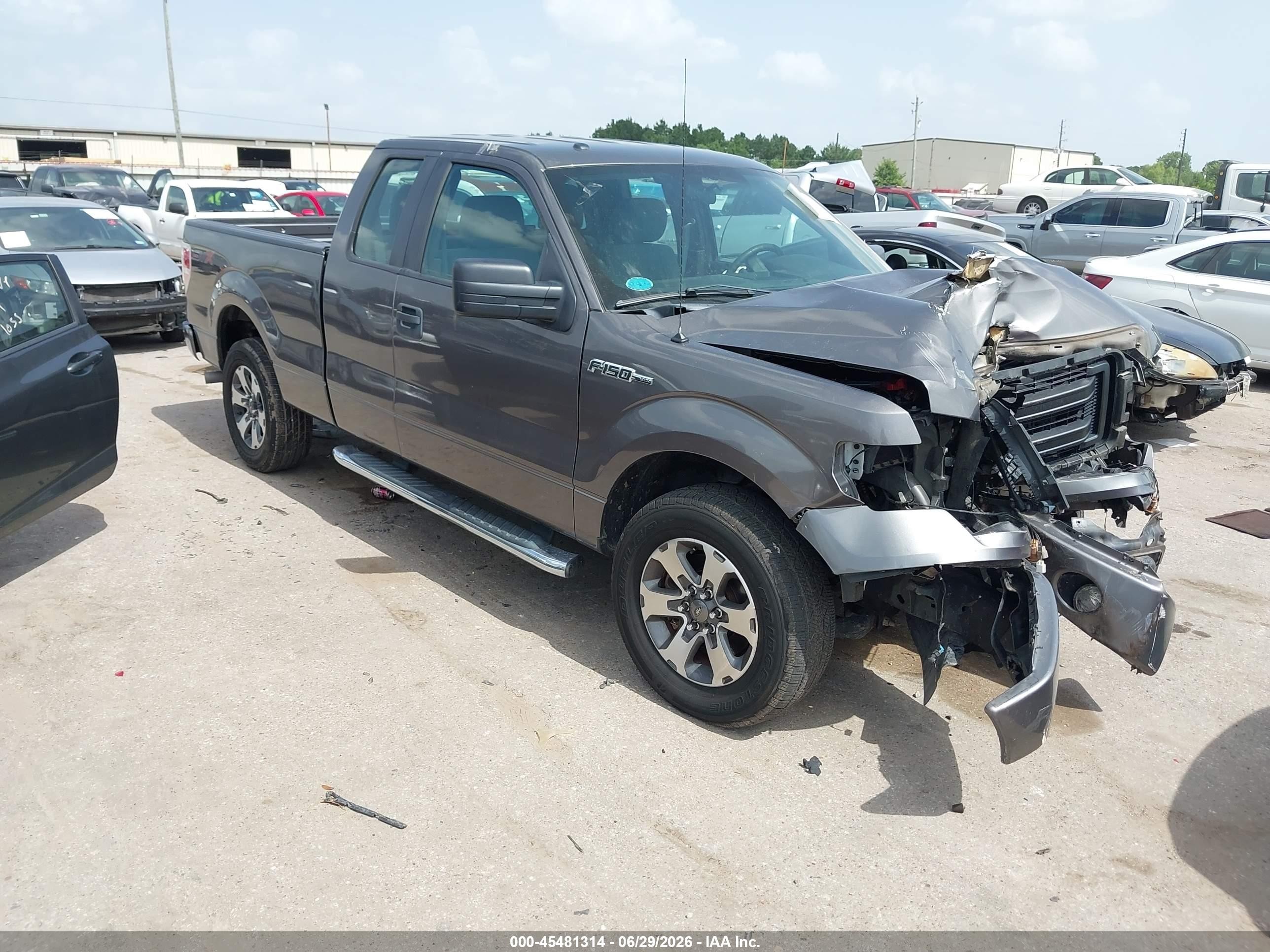 2014 Ford F-150 Stx Gray vin: 1FTFX1CF7EFC93668
