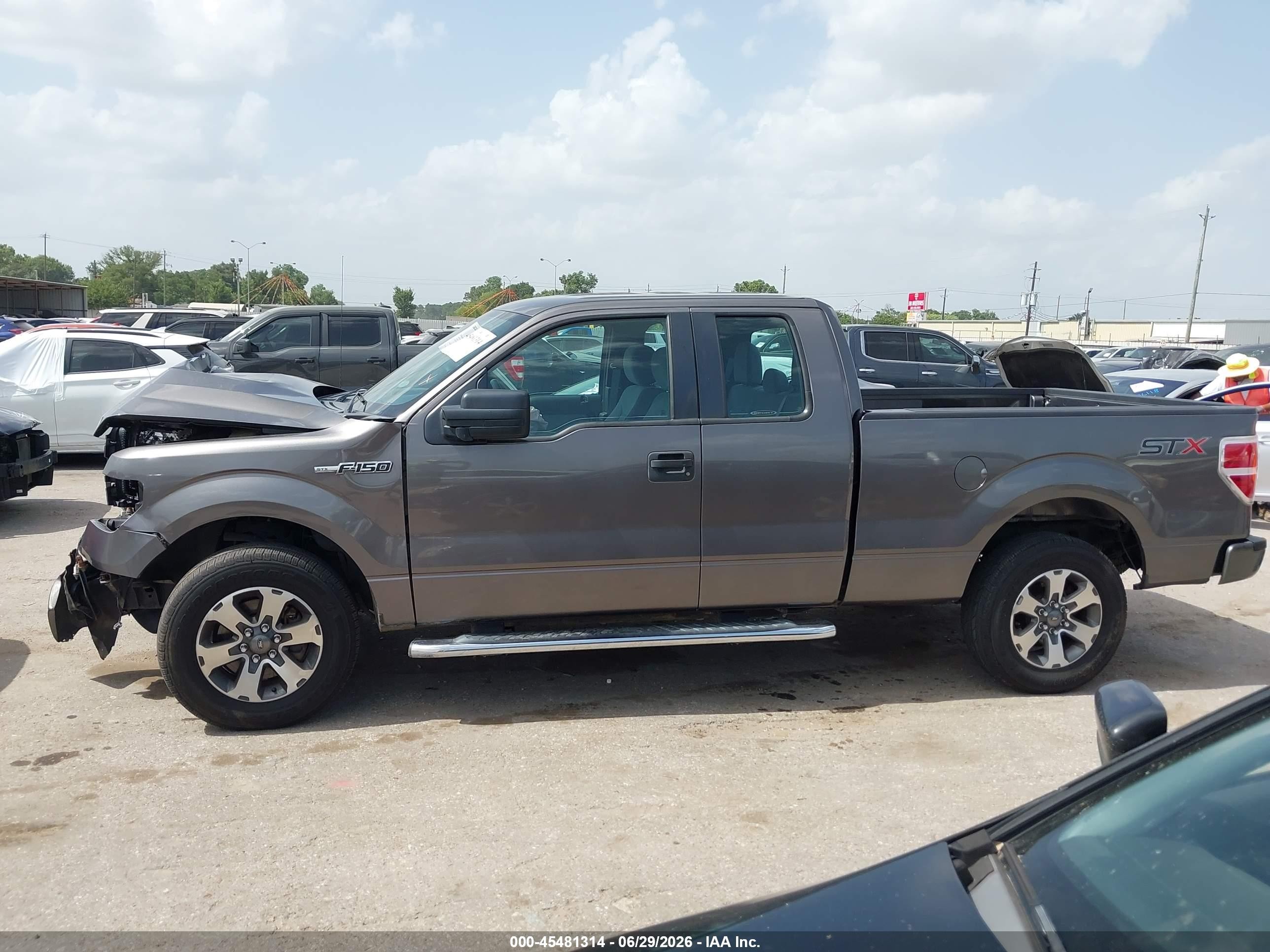 2014 Ford F-150 Stx Gray vin: 1FTFX1CF7EFC93668
