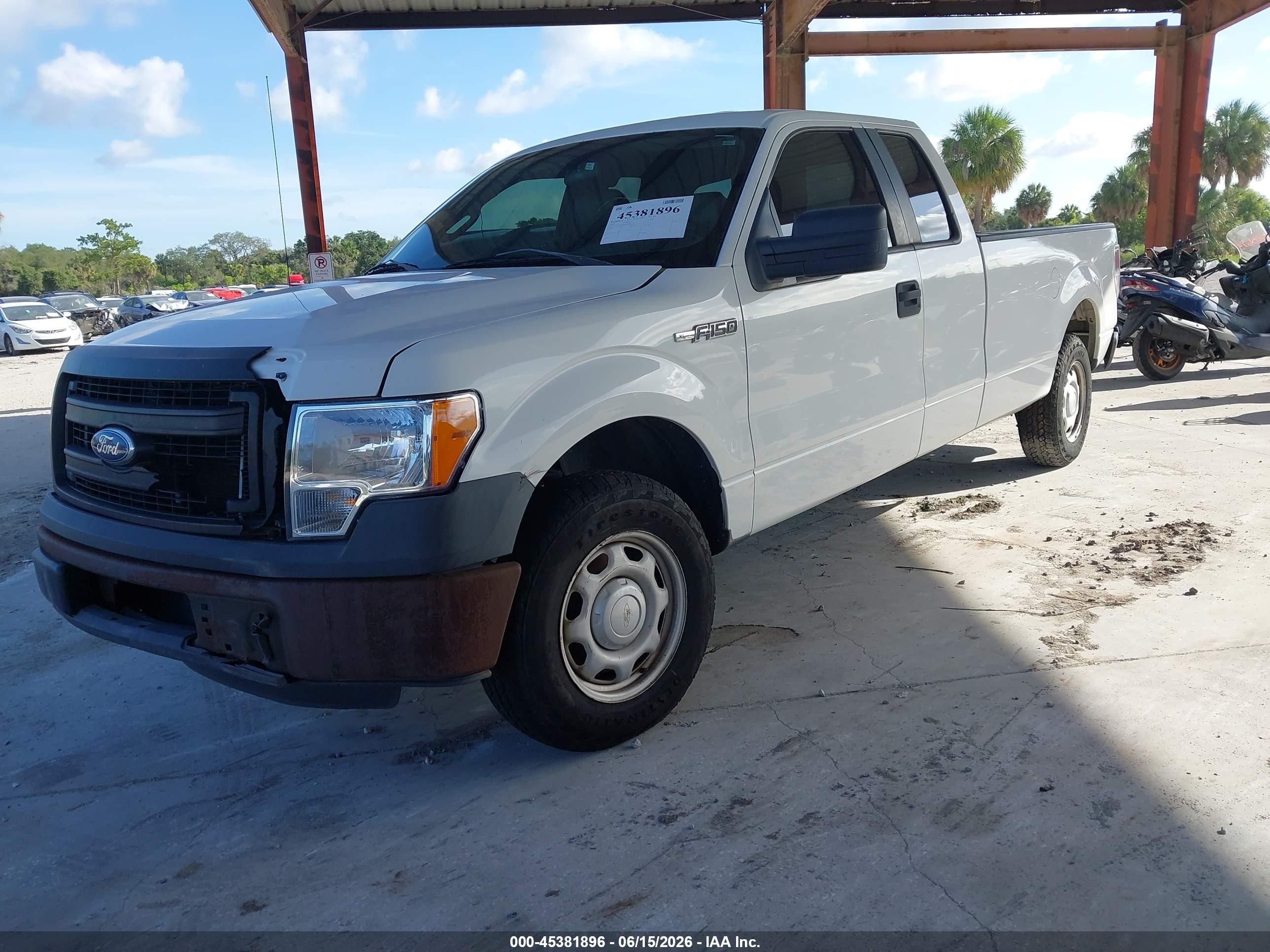 2013 Ford F-150 Xl White vin: 1FTFX1CFXDKE08981