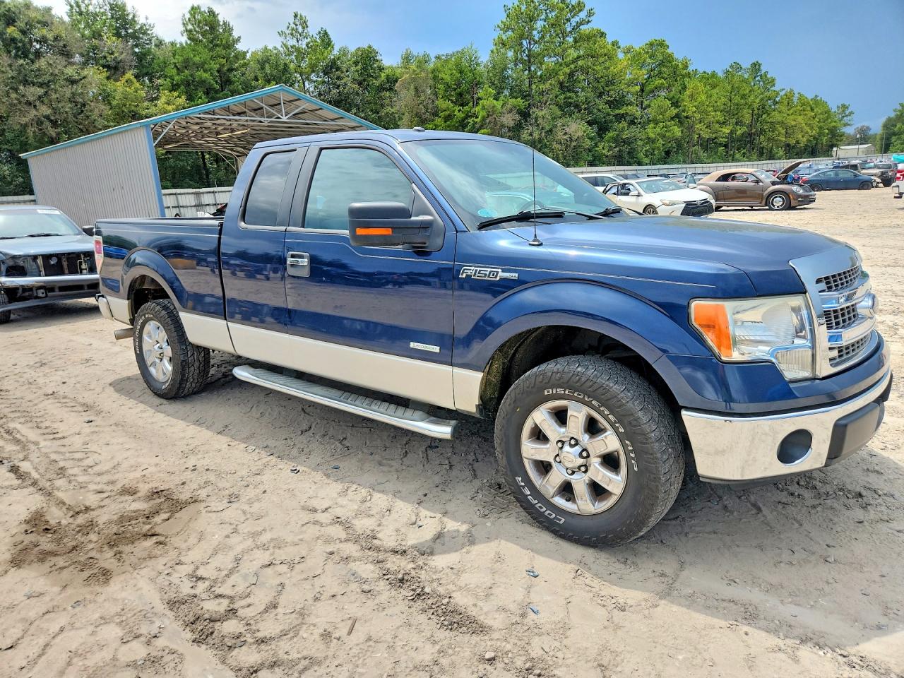 2013 Ford F150 Super Cab Blue vin: 1FTFX1CT0DFA09303
