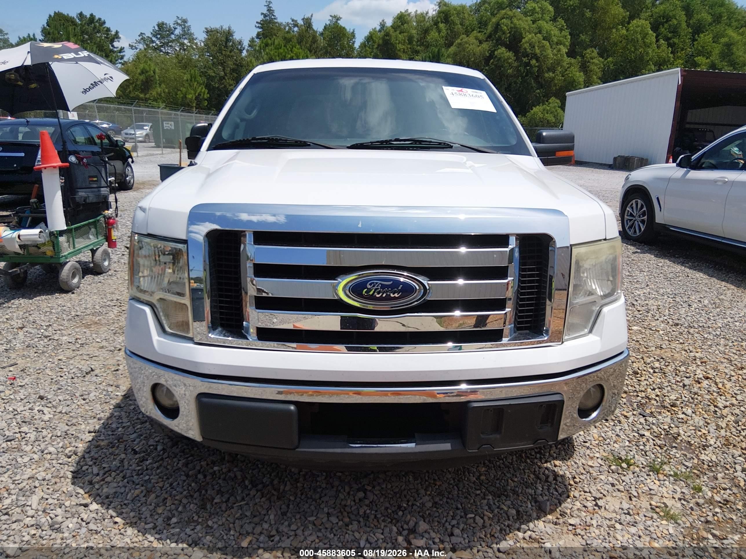 2012 Ford F-150 Xlt White vin: 1FTFX1CT2CFD07155