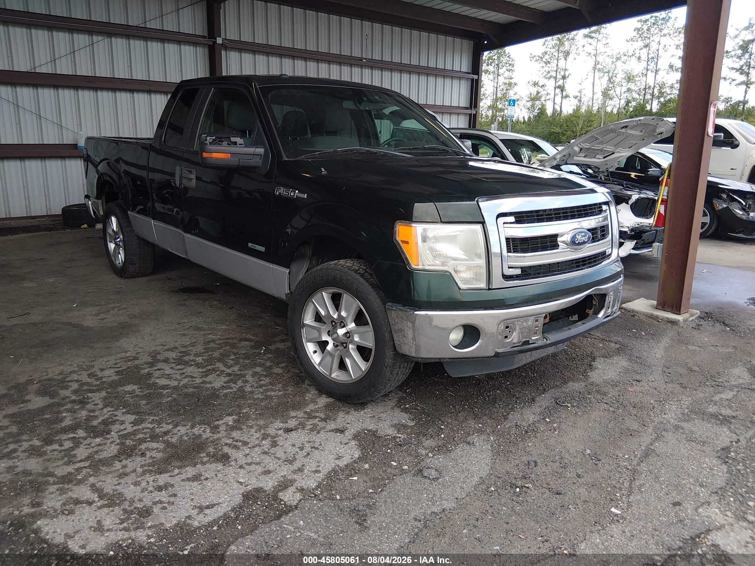 2013 Ford F-150 Xlt Green vin: 1FTFX1CT3DFE09825