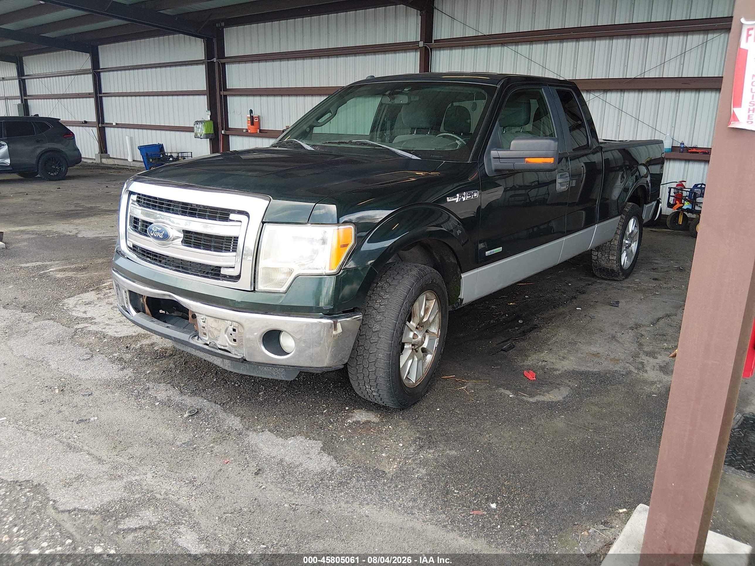2013 Ford F-150 Xlt Green vin: 1FTFX1CT3DFE09825