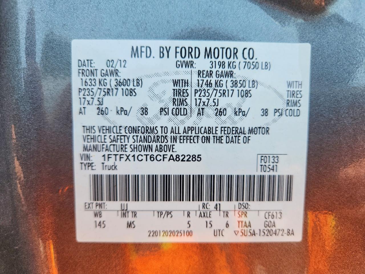 2012 Ford F150 Super Cab Silver vin: 1FTFX1CT6CFA82285
