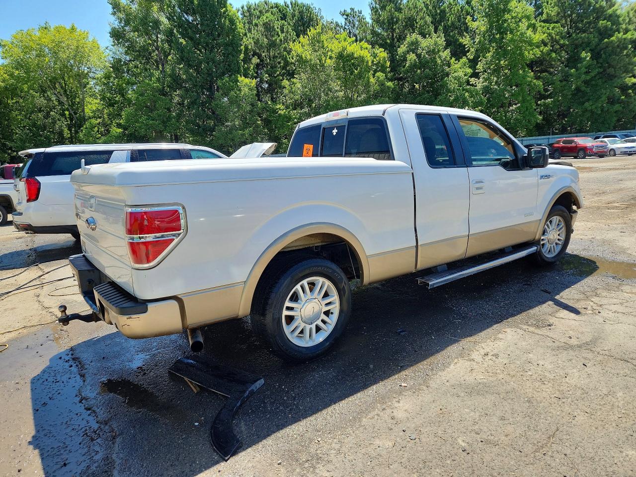 2012 Ford F150 Super Cab White vin: 1FTFX1CT9CFB90691