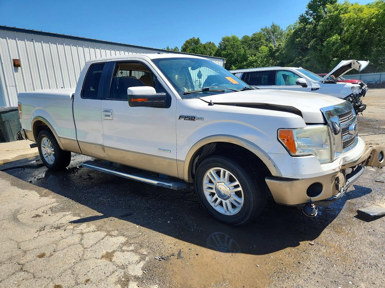 2012 Ford F150 Super Cab White vin: 1FTFX1CT9CFB90691