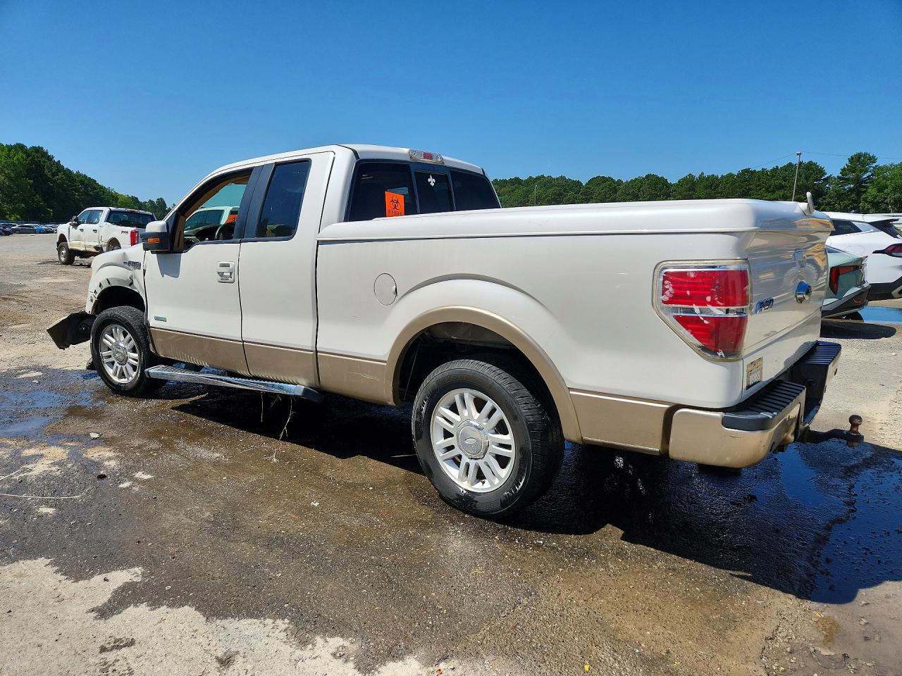 2012 Ford F150 Super Cab White vin: 1FTFX1CT9CFB90691