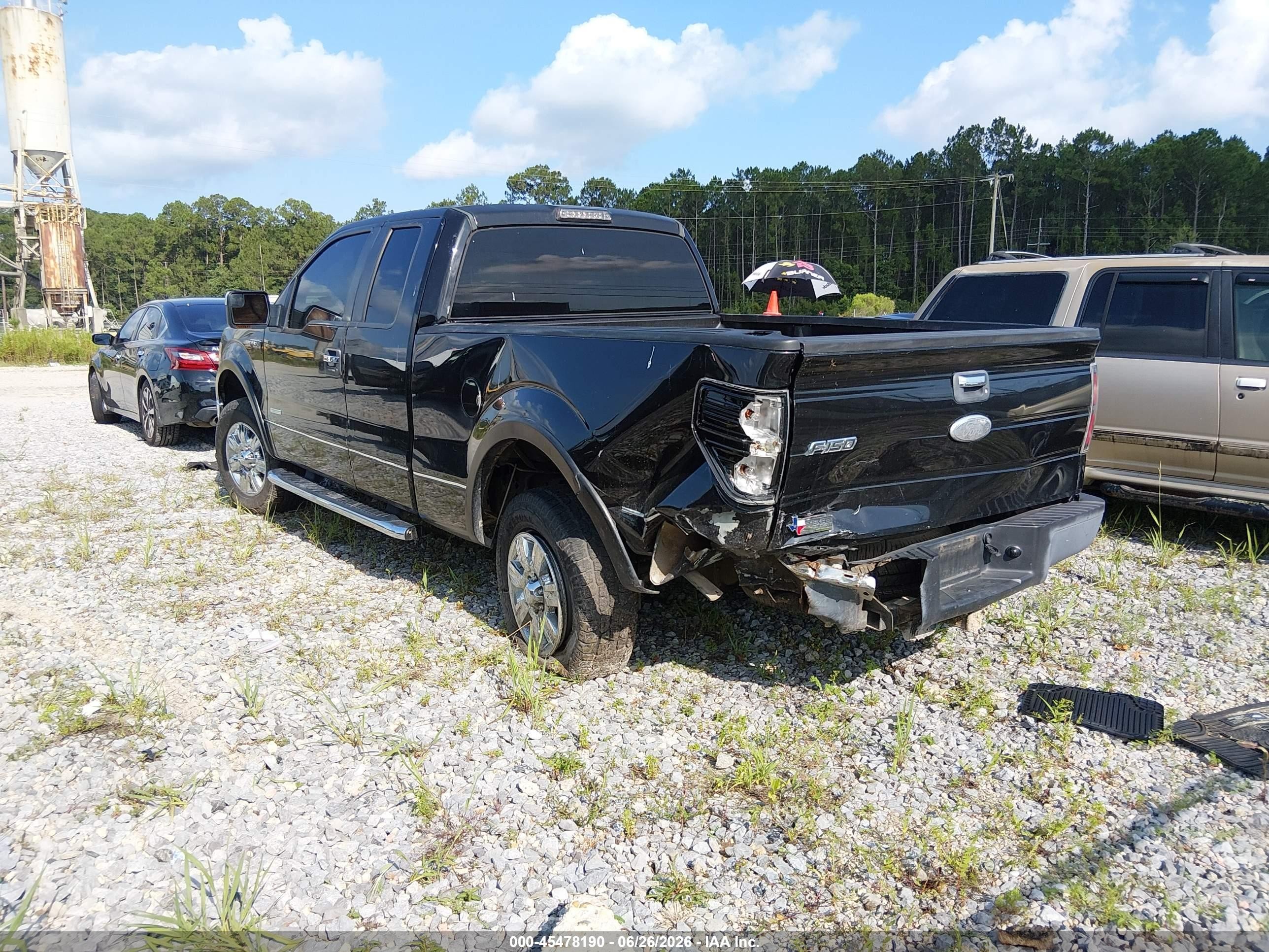 2012 Ford F-150 Fx2/lariat/xl/xlt Black vin: 1FTFX1CTXCKE18799