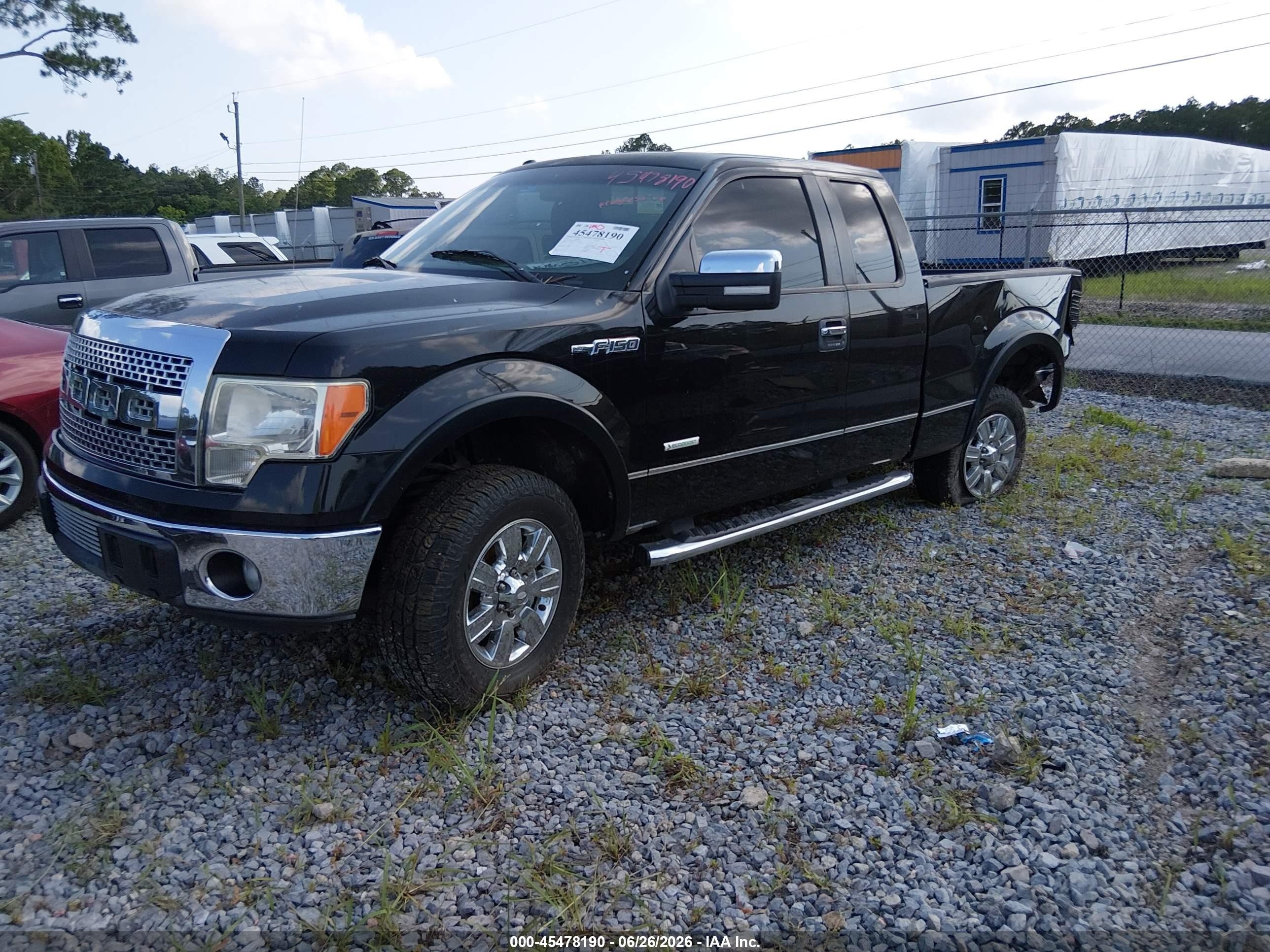 2012 Ford F-150 Fx2/lariat/xl/xlt Black vin: 1FTFX1CTXCKE18799