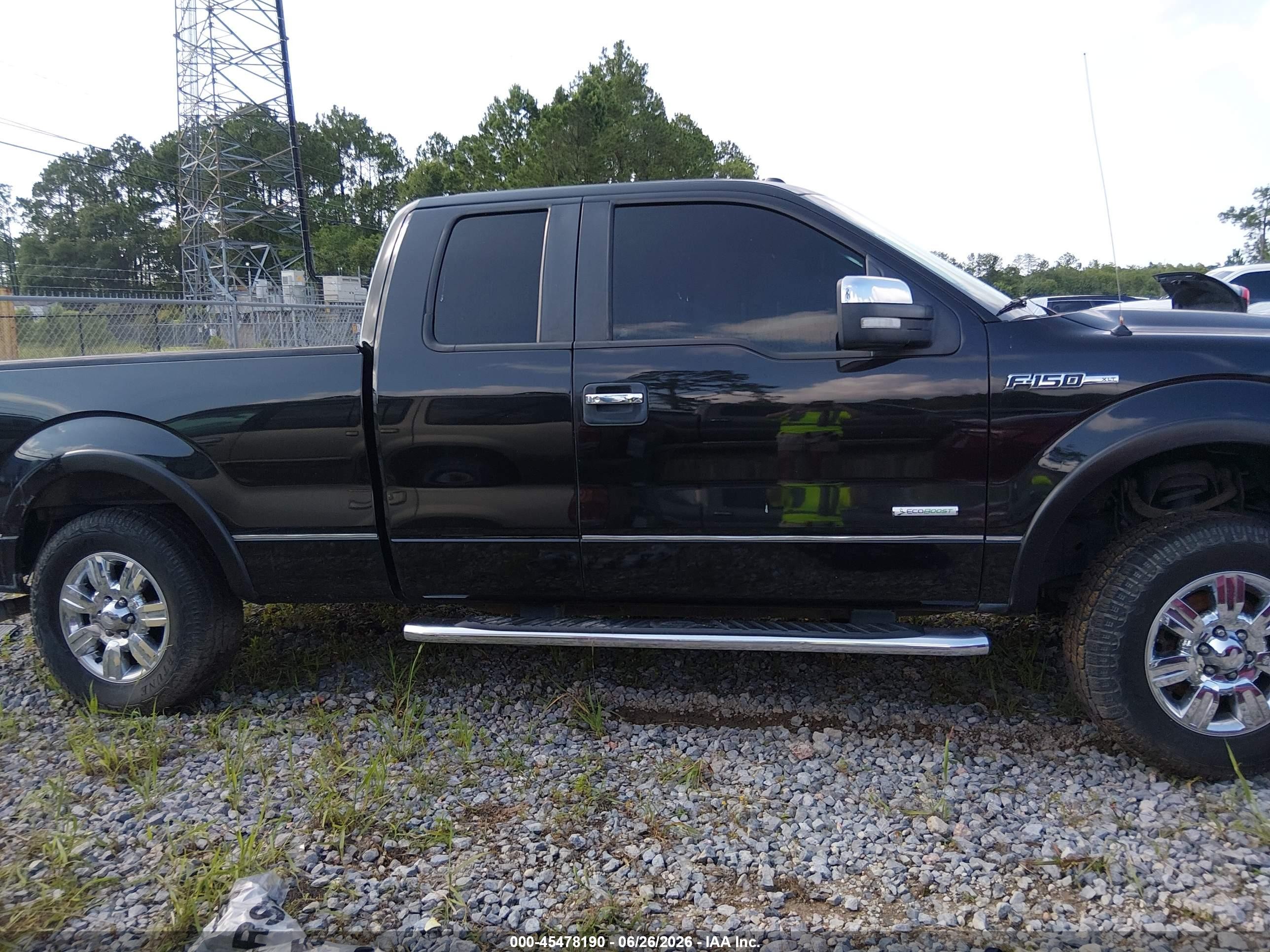 2012 Ford F-150 Fx2/lariat/xl/xlt Black vin: 1FTFX1CTXCKE18799