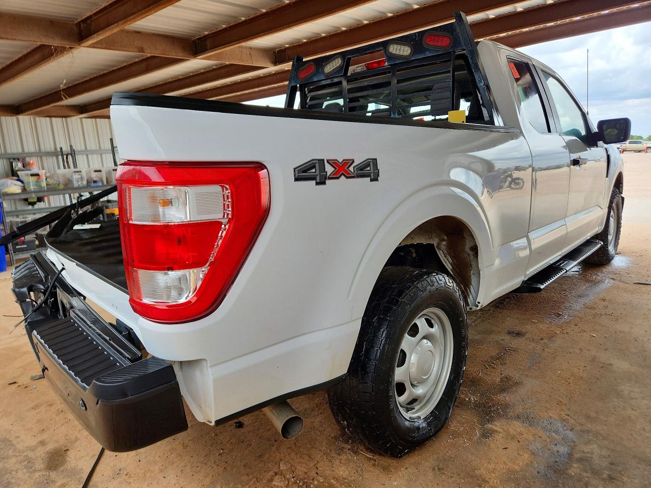 2022 Ford F150 Super Cab White vin: 1FTFX1E57NKE90643