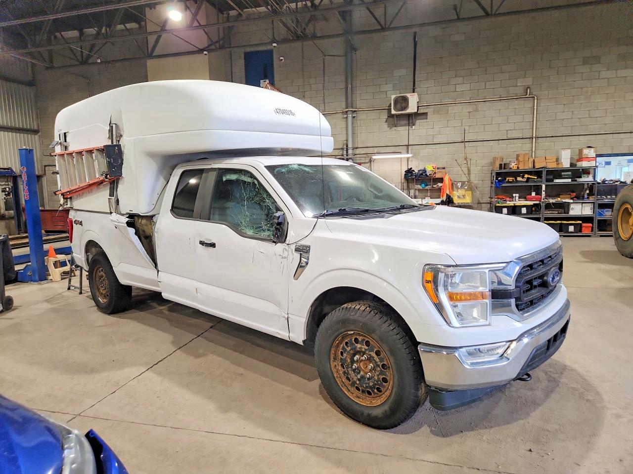 2021 Ford F150 Super Cab White vin: 1FTFX1E5XMKD10537