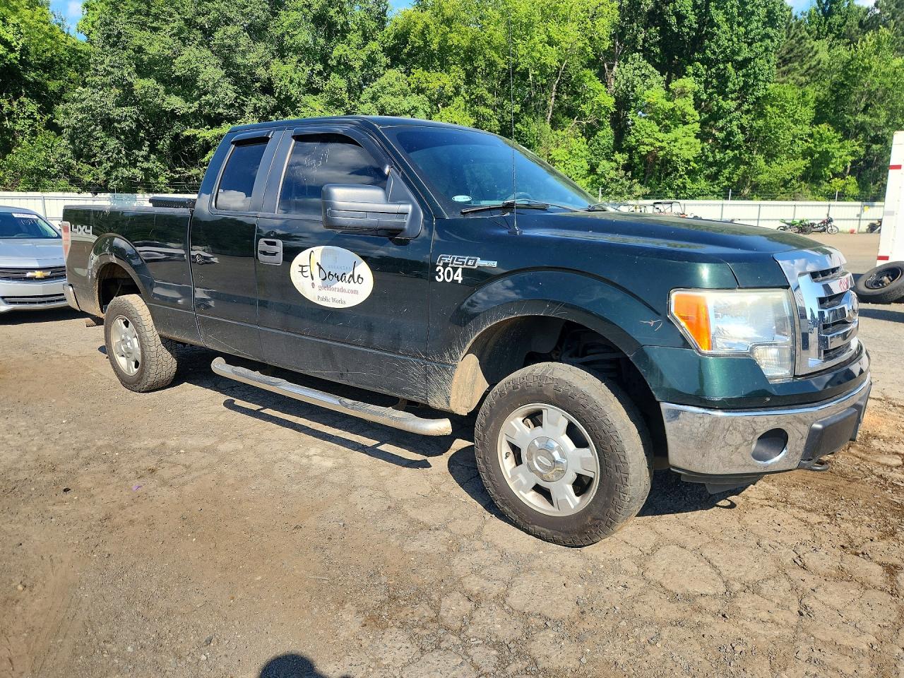 2012 Ford F150 Super Cab Зеленый vin: 1FTFX1EF0CKD45093