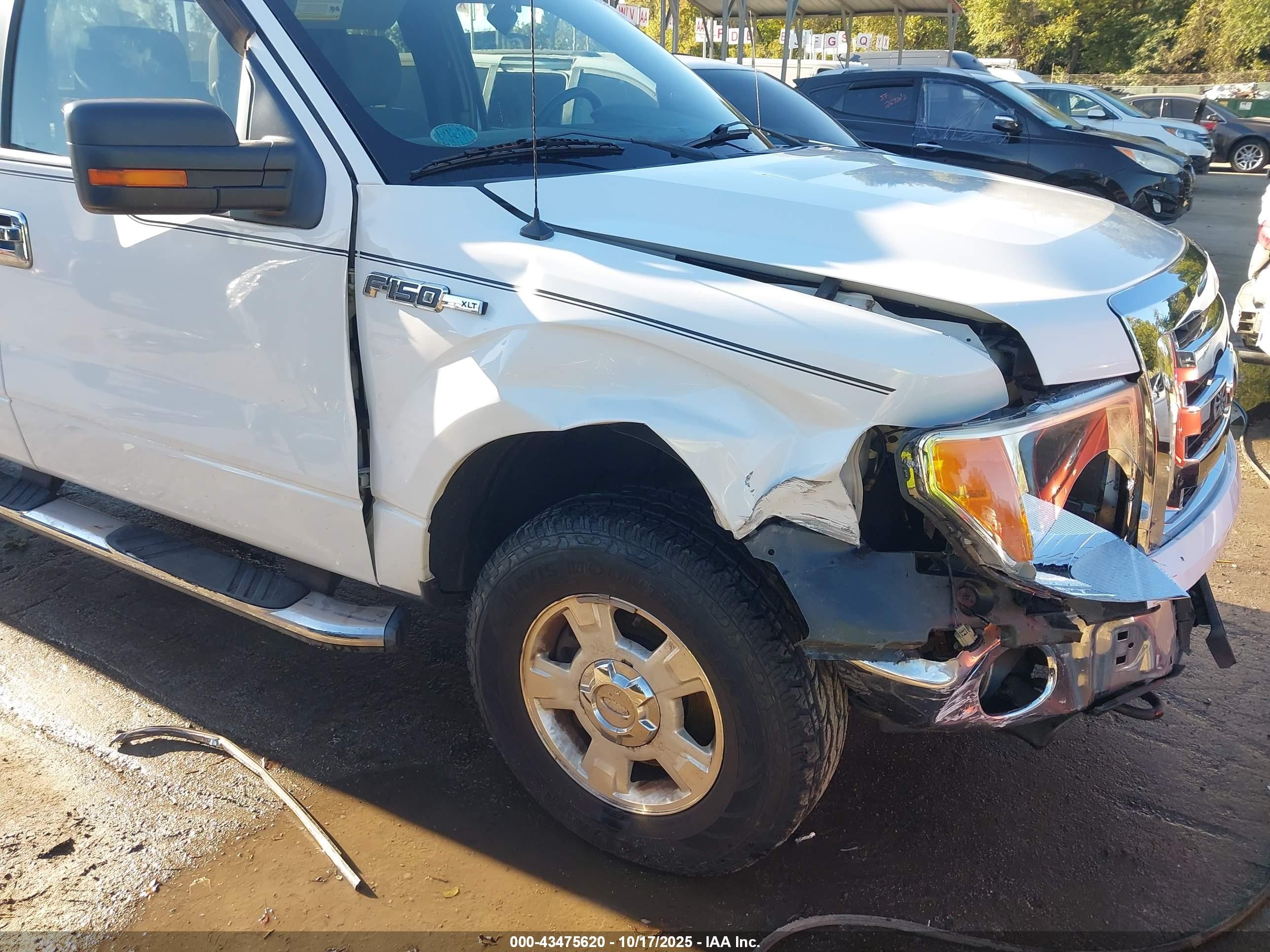 2012 Ford F-150 Xlt White vin: 1FTFX1EF1CFA99860