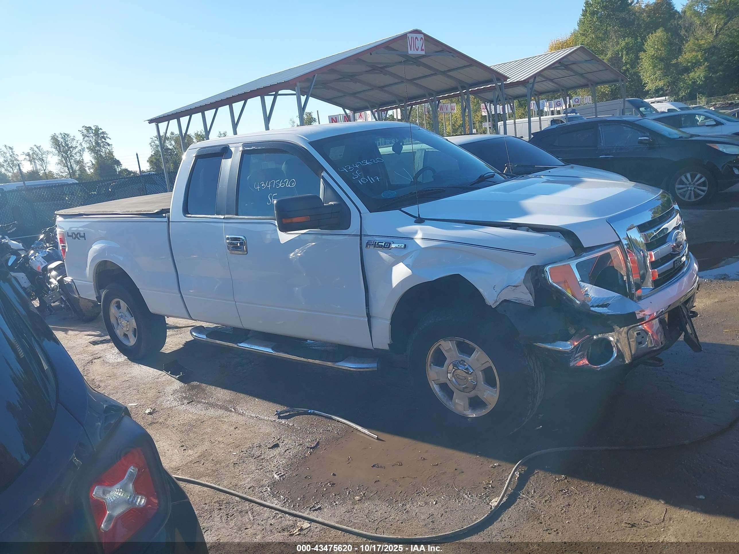 2012 Ford F-150 Xlt White vin: 1FTFX1EF1CFA99860