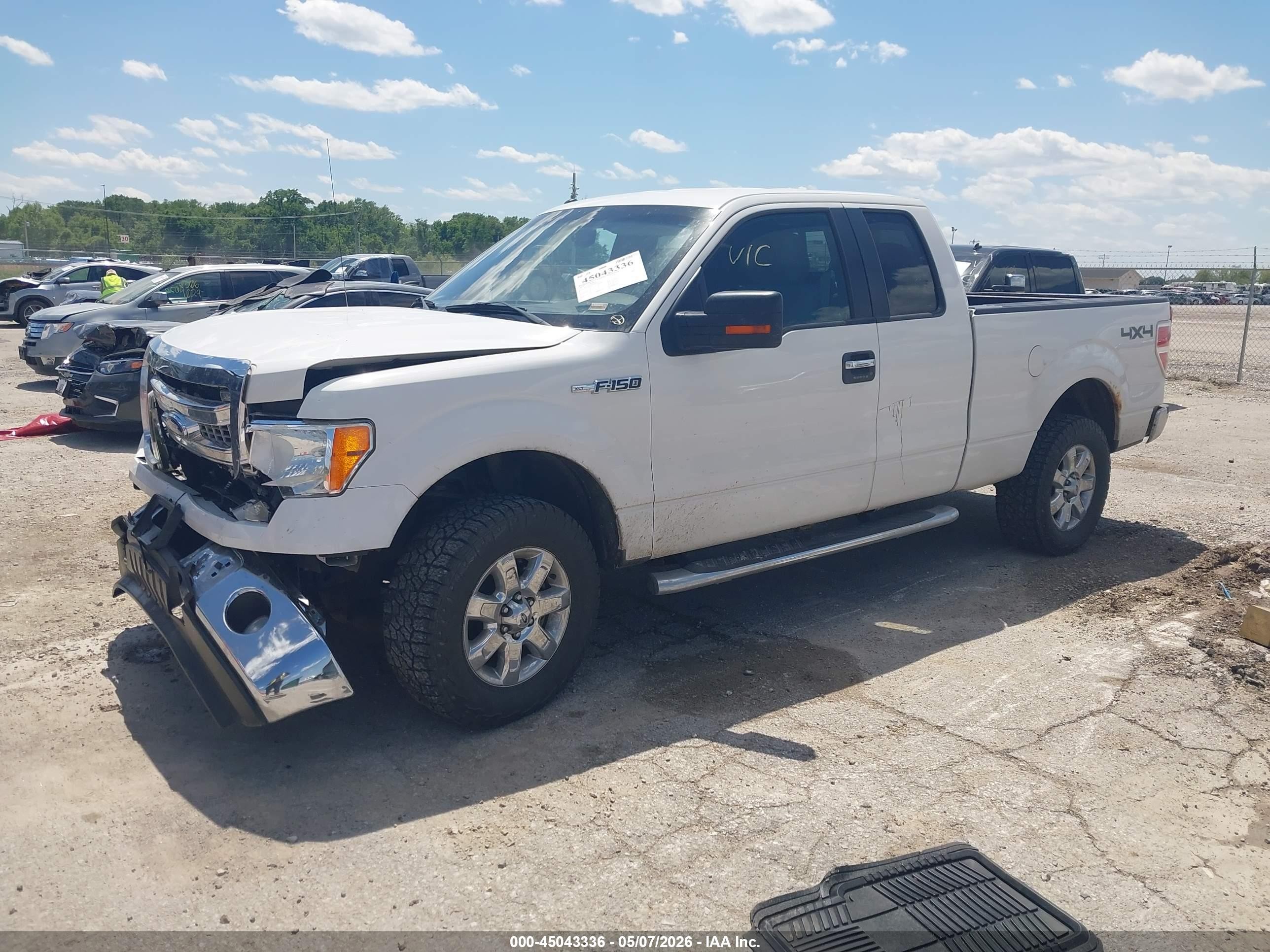 2013 Ford F-150 Xlt White vin: 1FTFX1EF1DFB08378