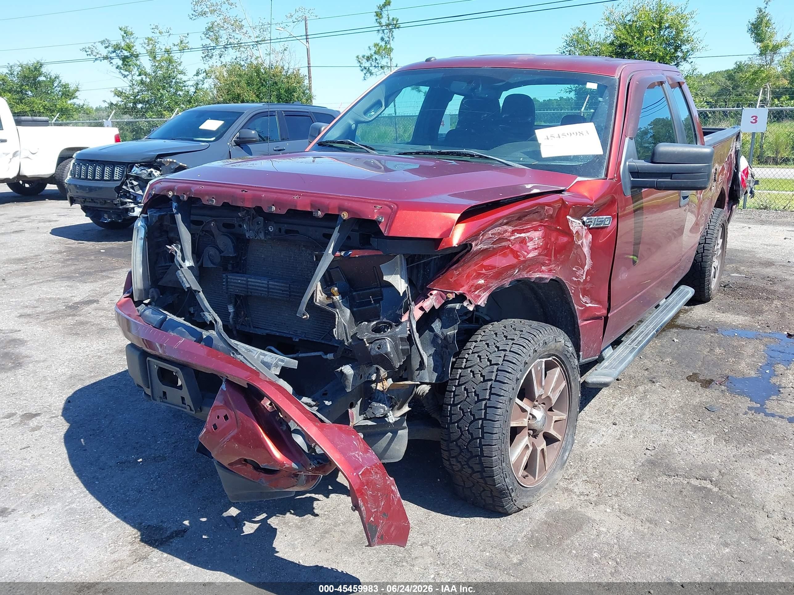 2014 Ford F-150 Stx Burgundy vin: 1FTFX1EF1EKD88618