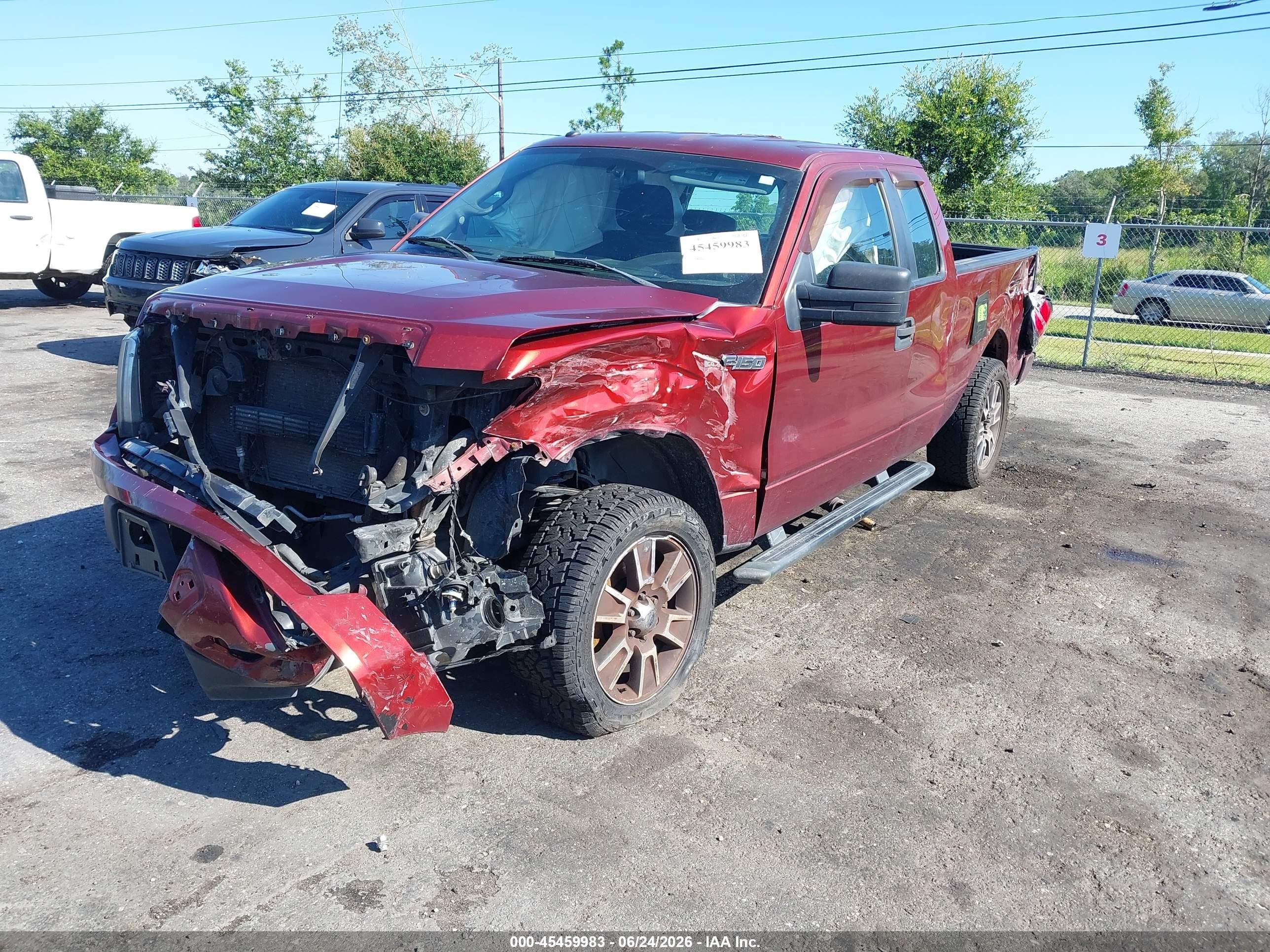 2014 Ford F-150 Stx Burgundy vin: 1FTFX1EF1EKD88618