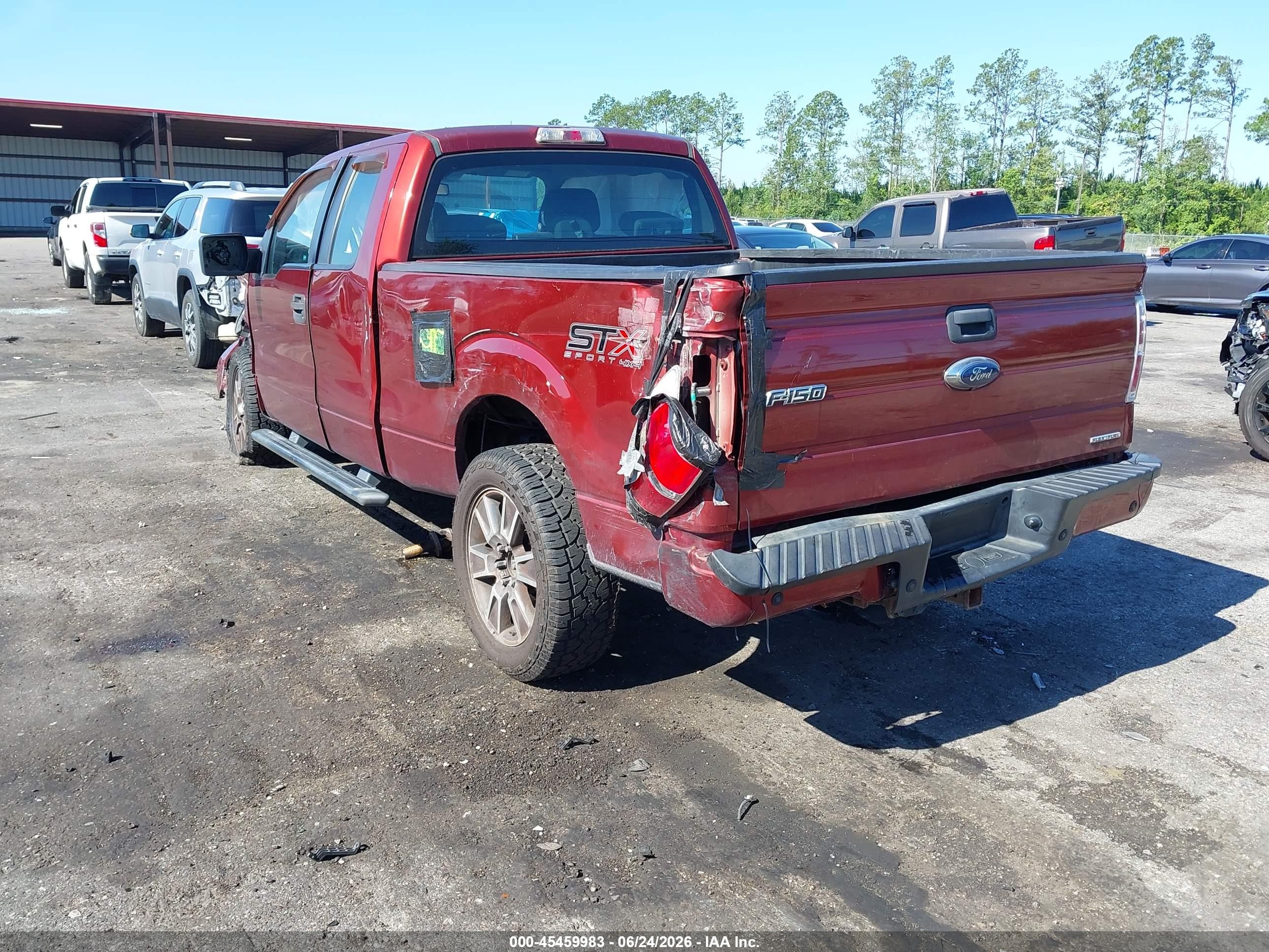 2014 Ford F-150 Stx Burgundy vin: 1FTFX1EF1EKD88618