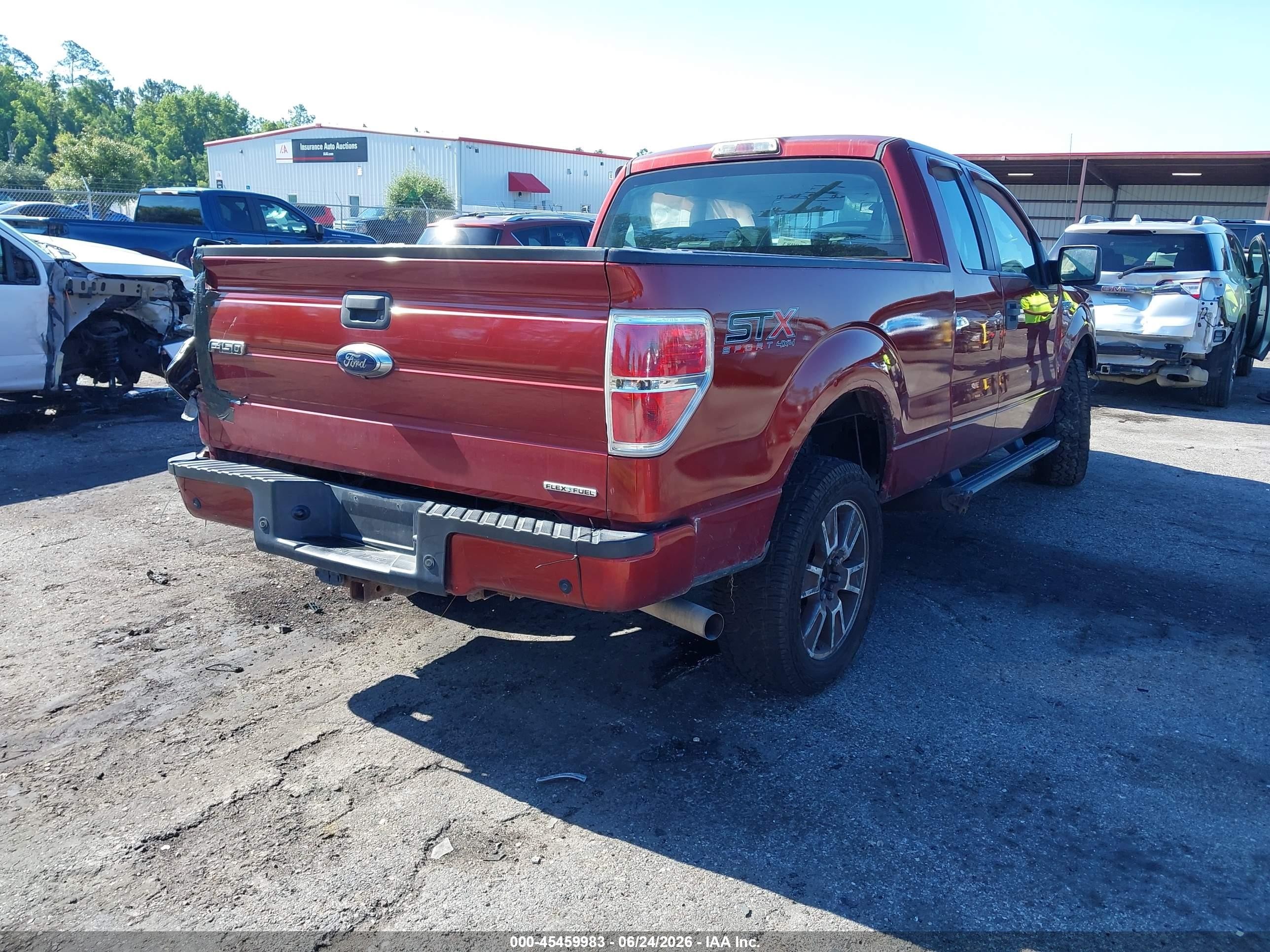 2014 Ford F-150 Stx Burgundy vin: 1FTFX1EF1EKD88618