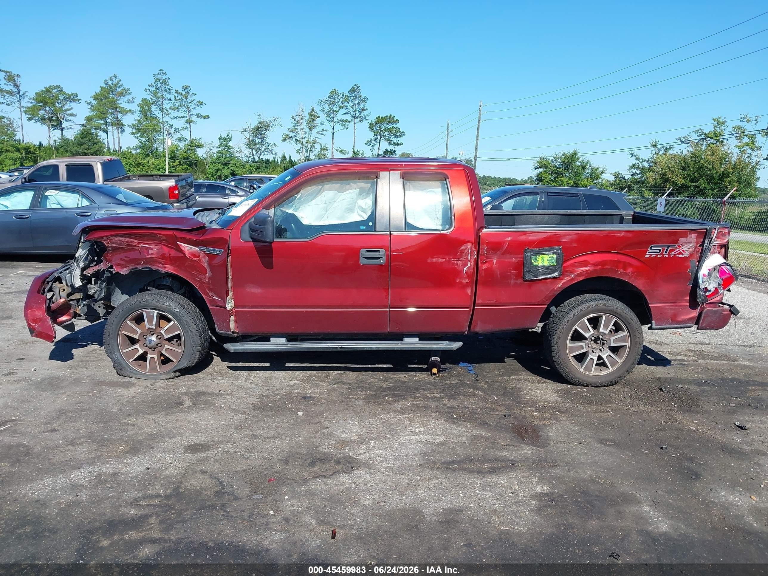 2014 Ford F-150 Stx Burgundy vin: 1FTFX1EF1EKD88618
