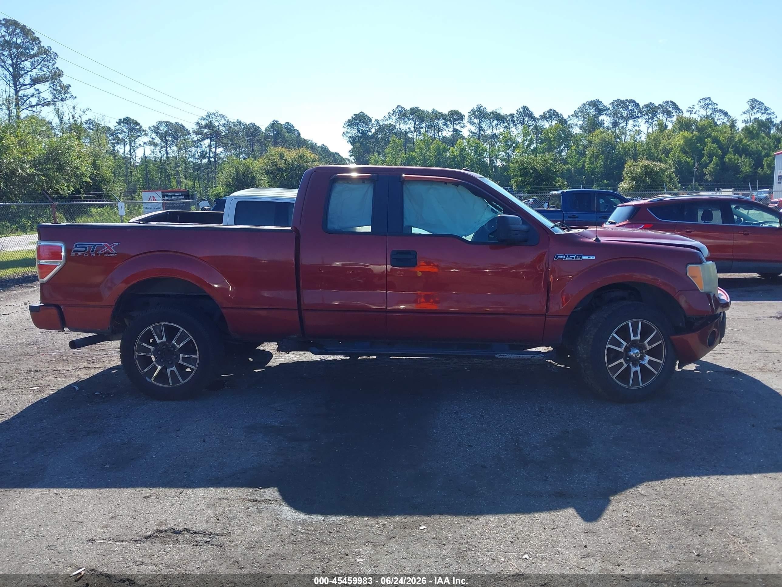 2014 Ford F-150 Stx Burgundy vin: 1FTFX1EF1EKD88618