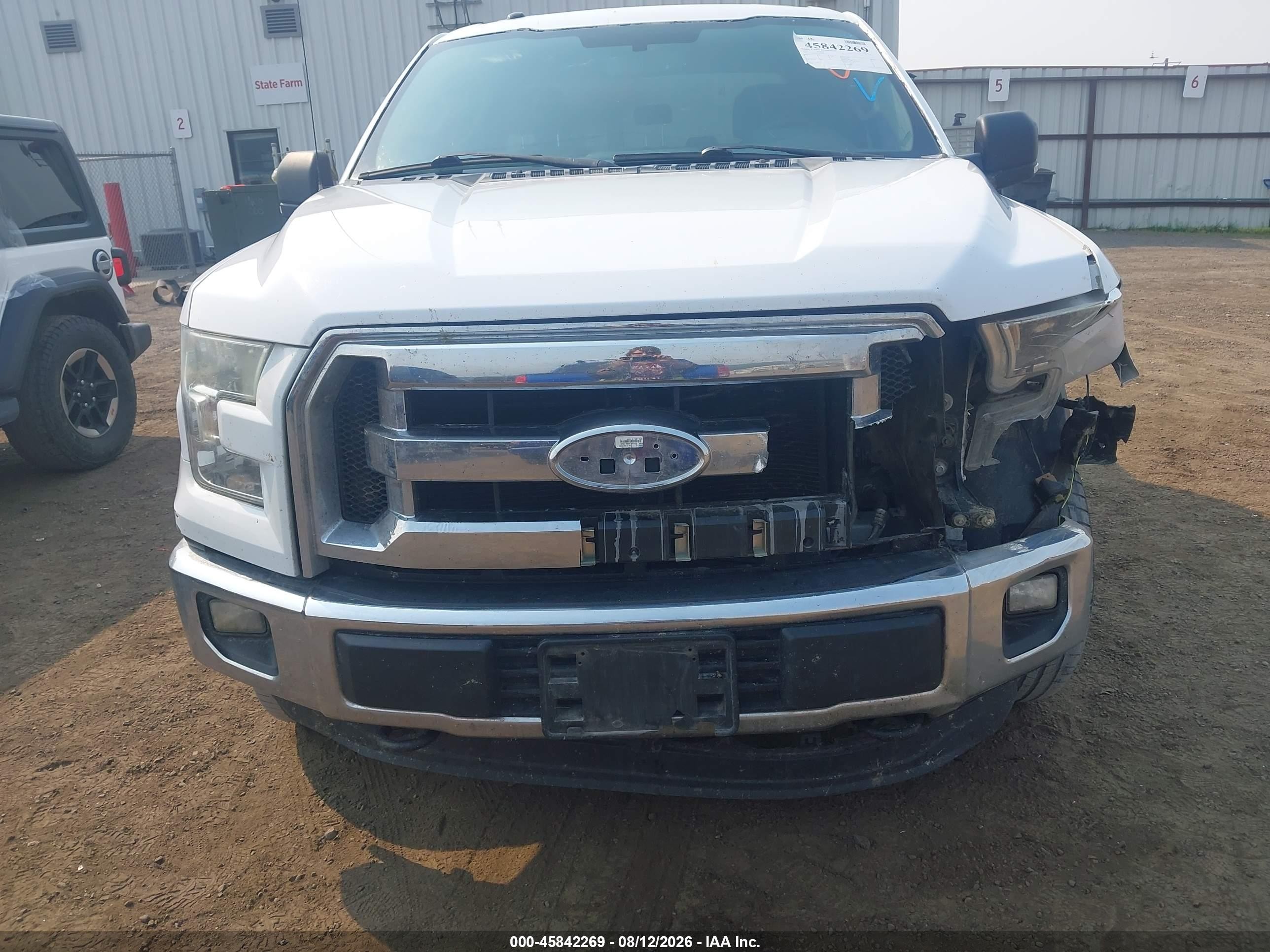 2015 Ford F-150 Xlt White vin: 1FTFX1EF1FKD99250
