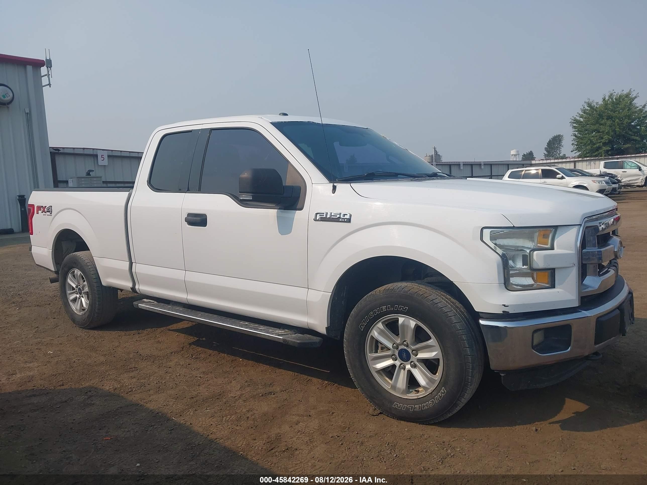 2015 Ford F-150 Xlt White vin: 1FTFX1EF1FKD99250
