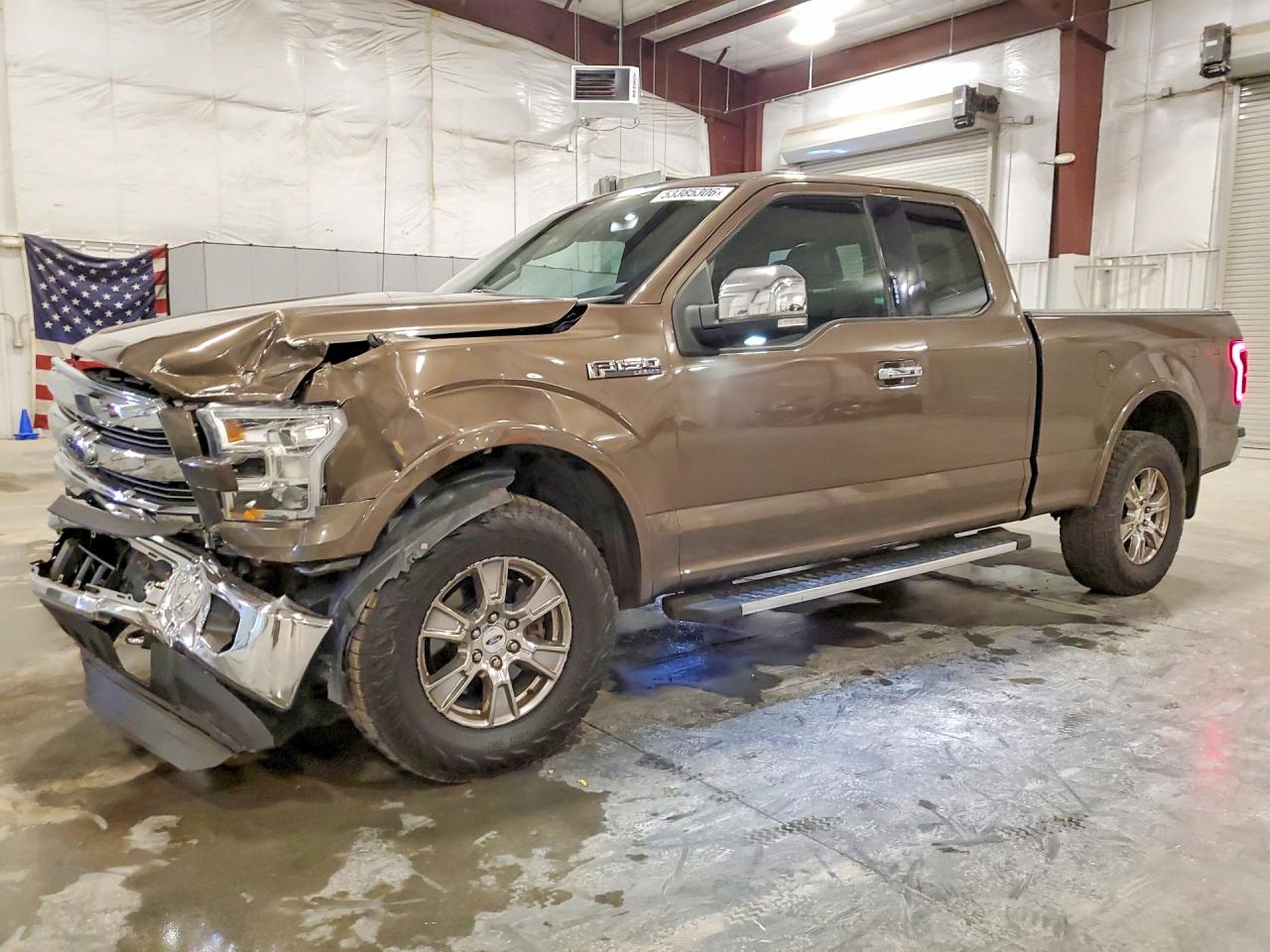 2015 Ford F150 Super Cab Коричневый vin: 1FTFX1EF1FKE50049
