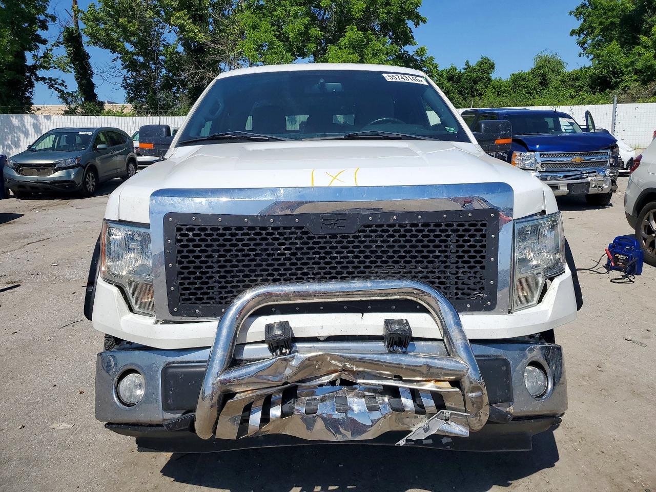 2012 Ford F150 Super Cab White vin: 1FTFX1EF2CFC57283