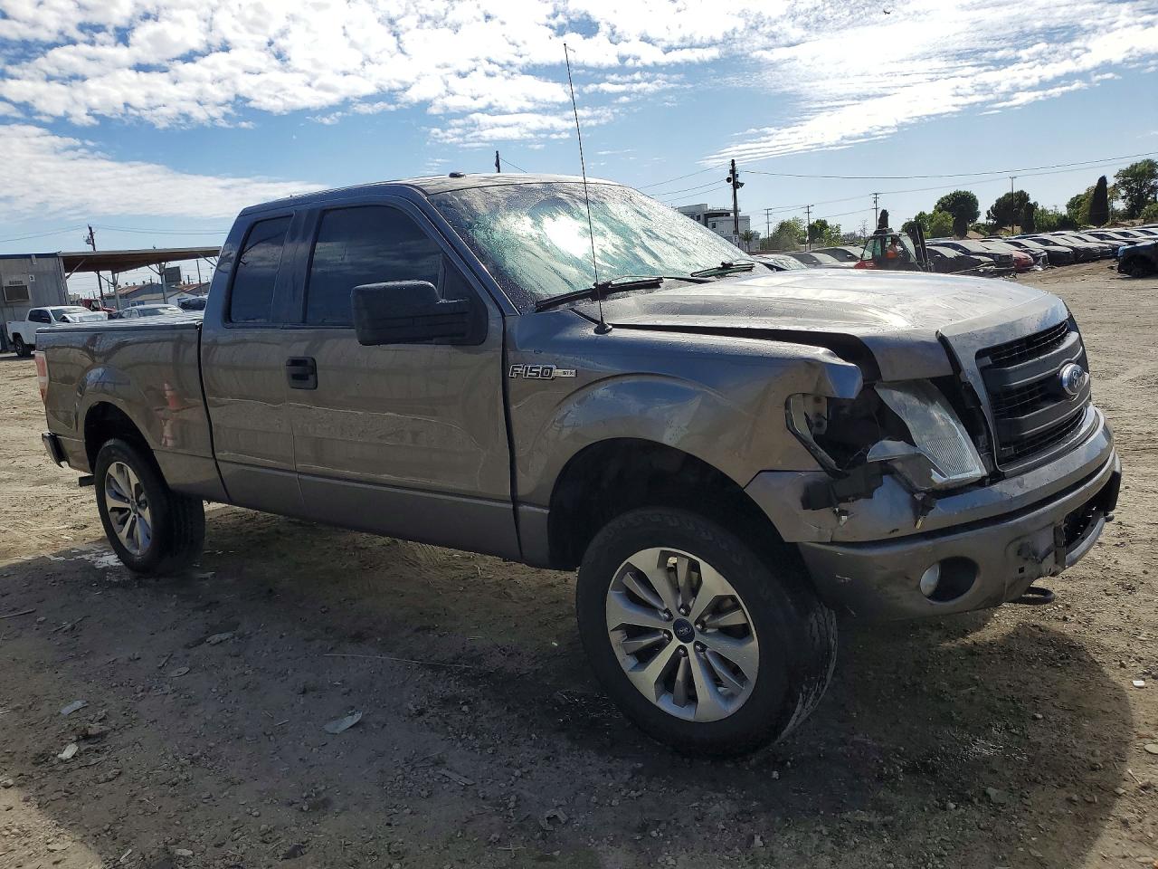 2013 Ford F150 Super Cab Gray vin: 1FTFX1EF2DFA47378