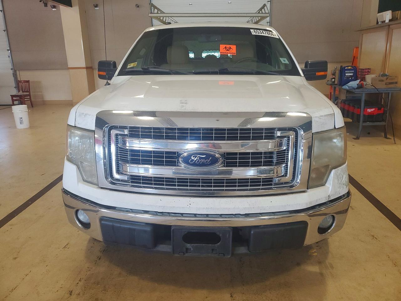 2013 Ford F150 Super Cab White vin: 1FTFX1EF2DFA49406