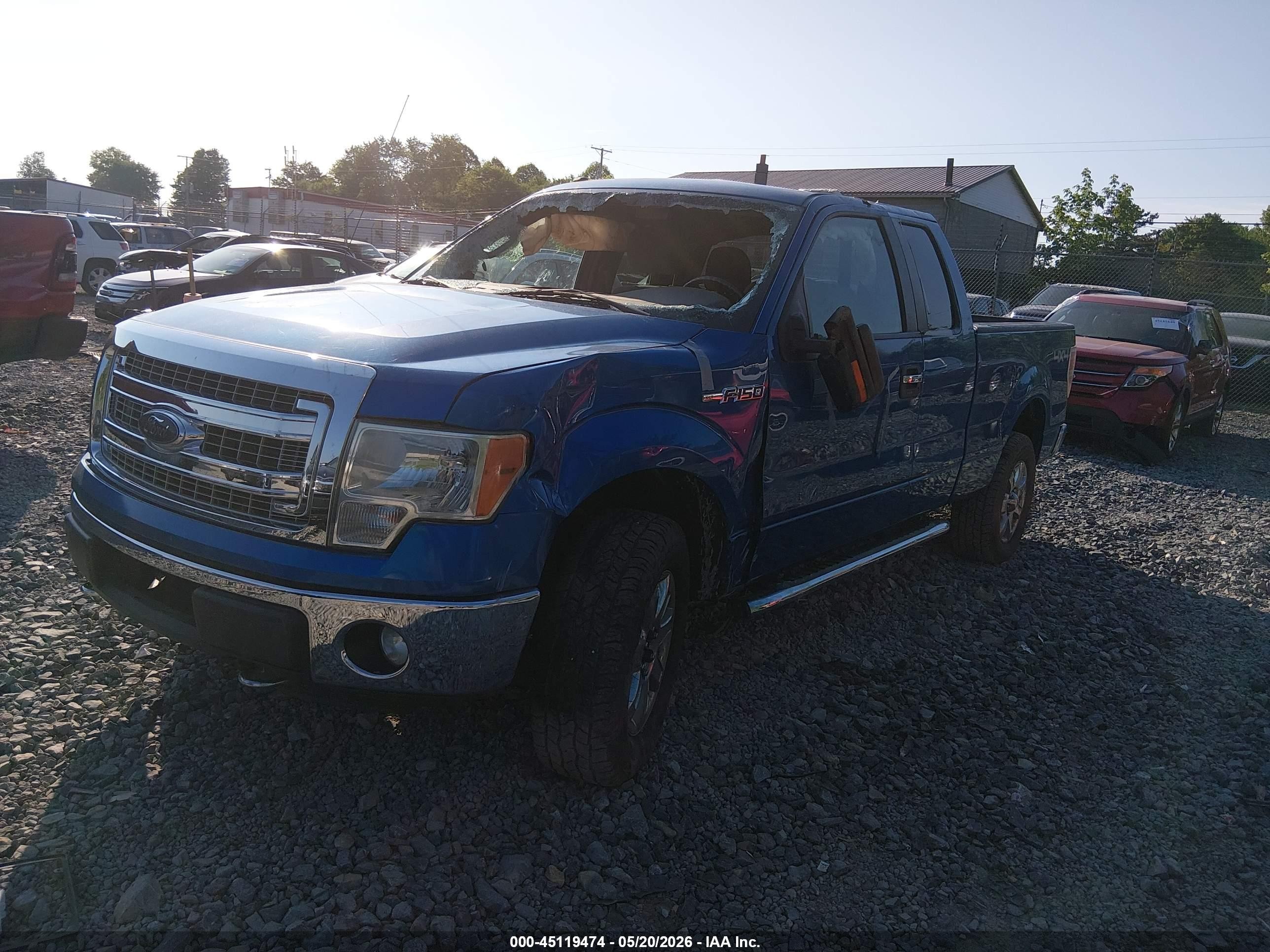2013 Ford F-150 Xlt Blue vin: 1FTFX1EF2DFD54601