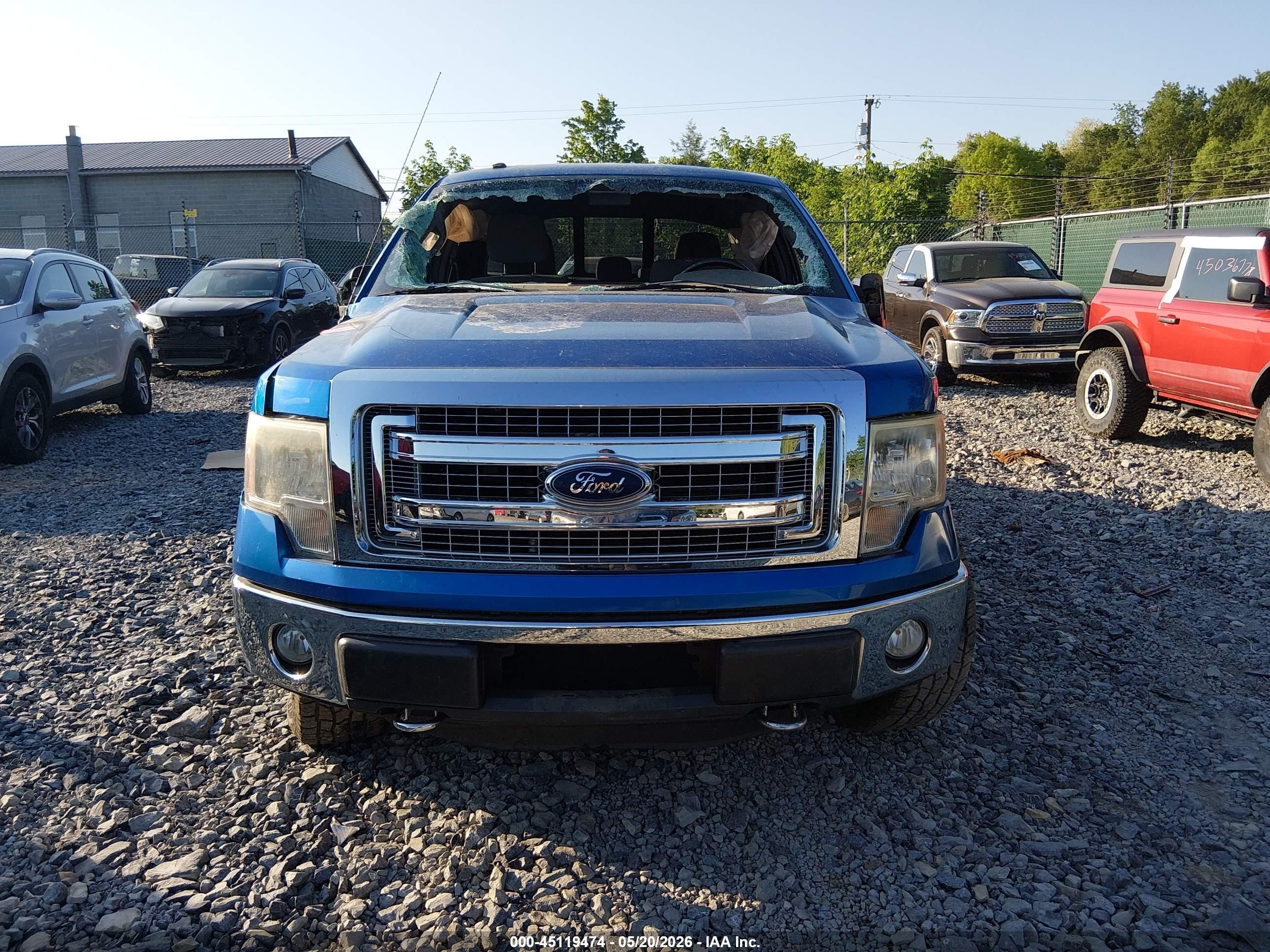 2013 Ford F-150 Xlt Blue vin: 1FTFX1EF2DFD54601