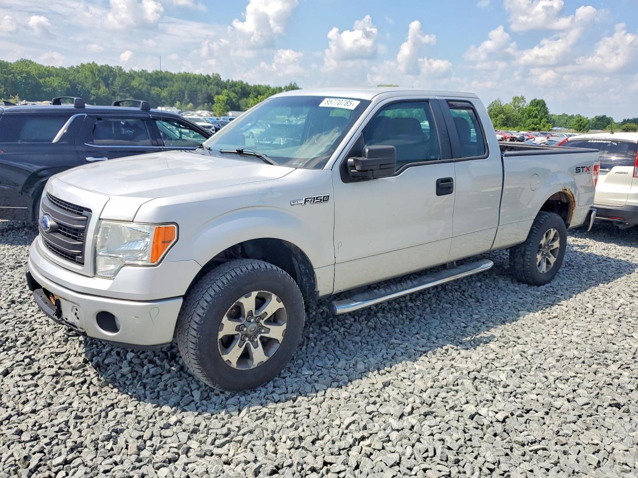 2013 Ford F150 Super Cab Silver vin: 1FTFX1EF2DKE21379