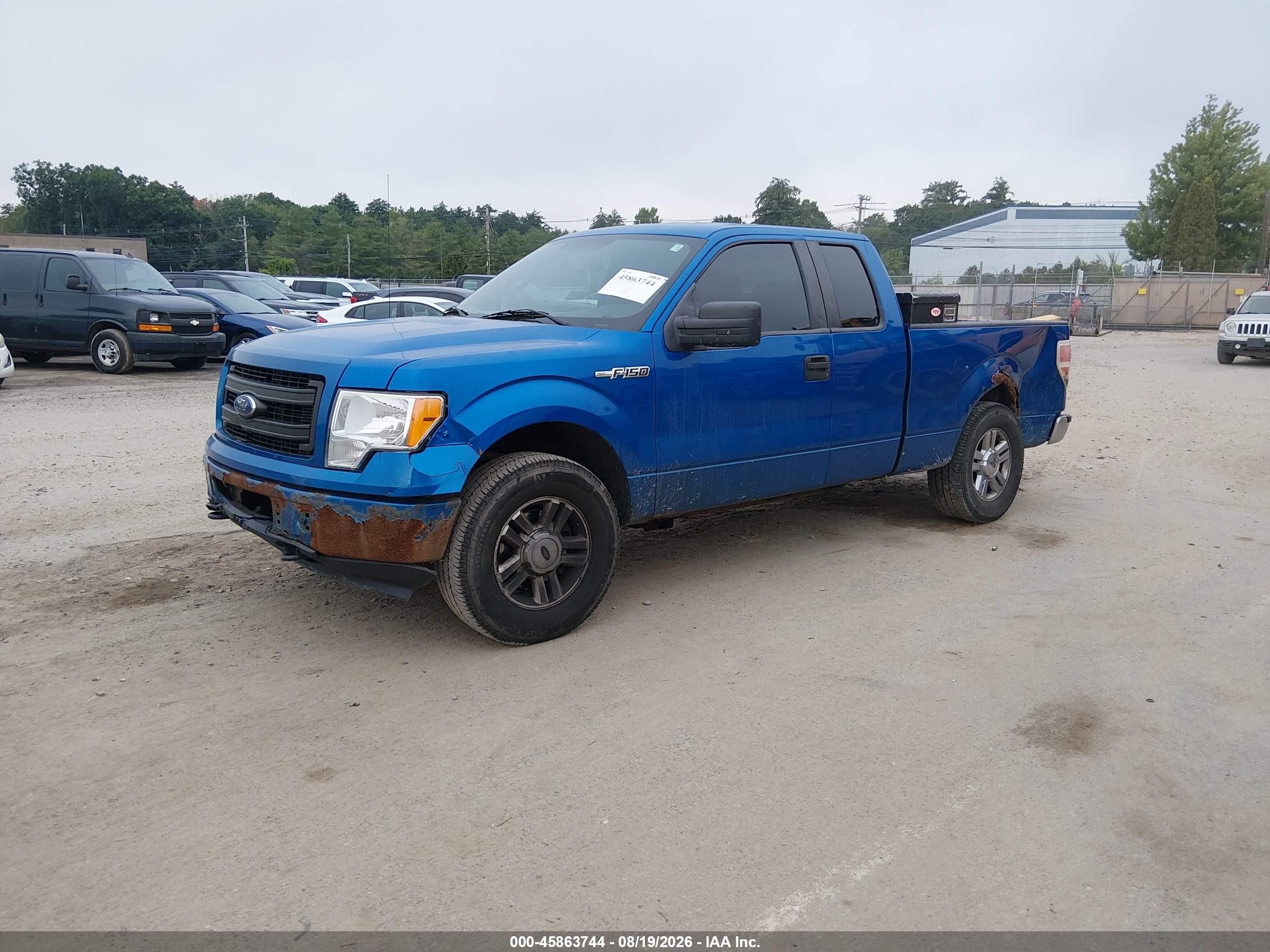 2014 Ford F-150 Stx Blue vin: 1FTFX1EF2EFA22224