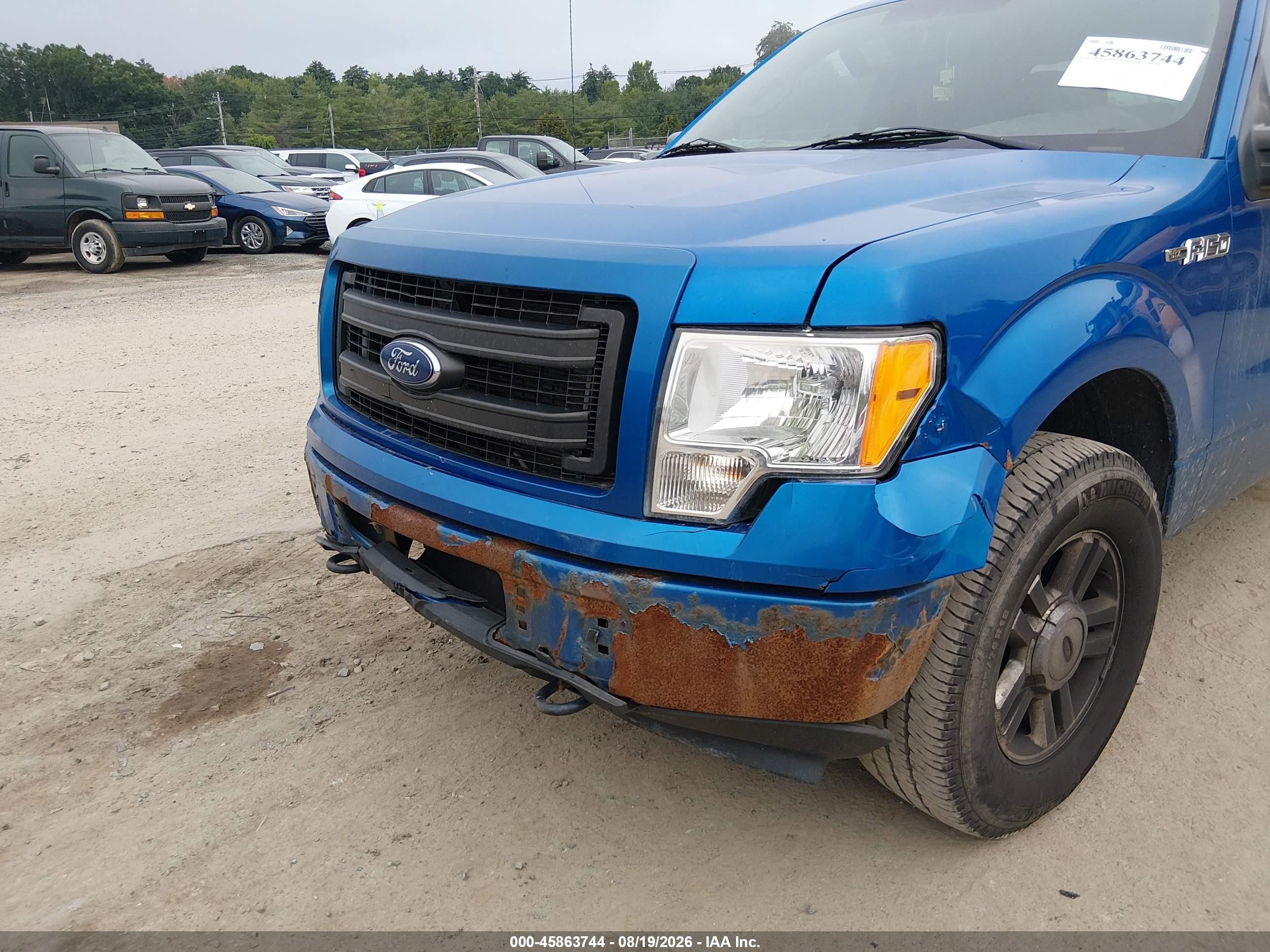 2014 Ford F-150 Stx Blue vin: 1FTFX1EF2EFA22224