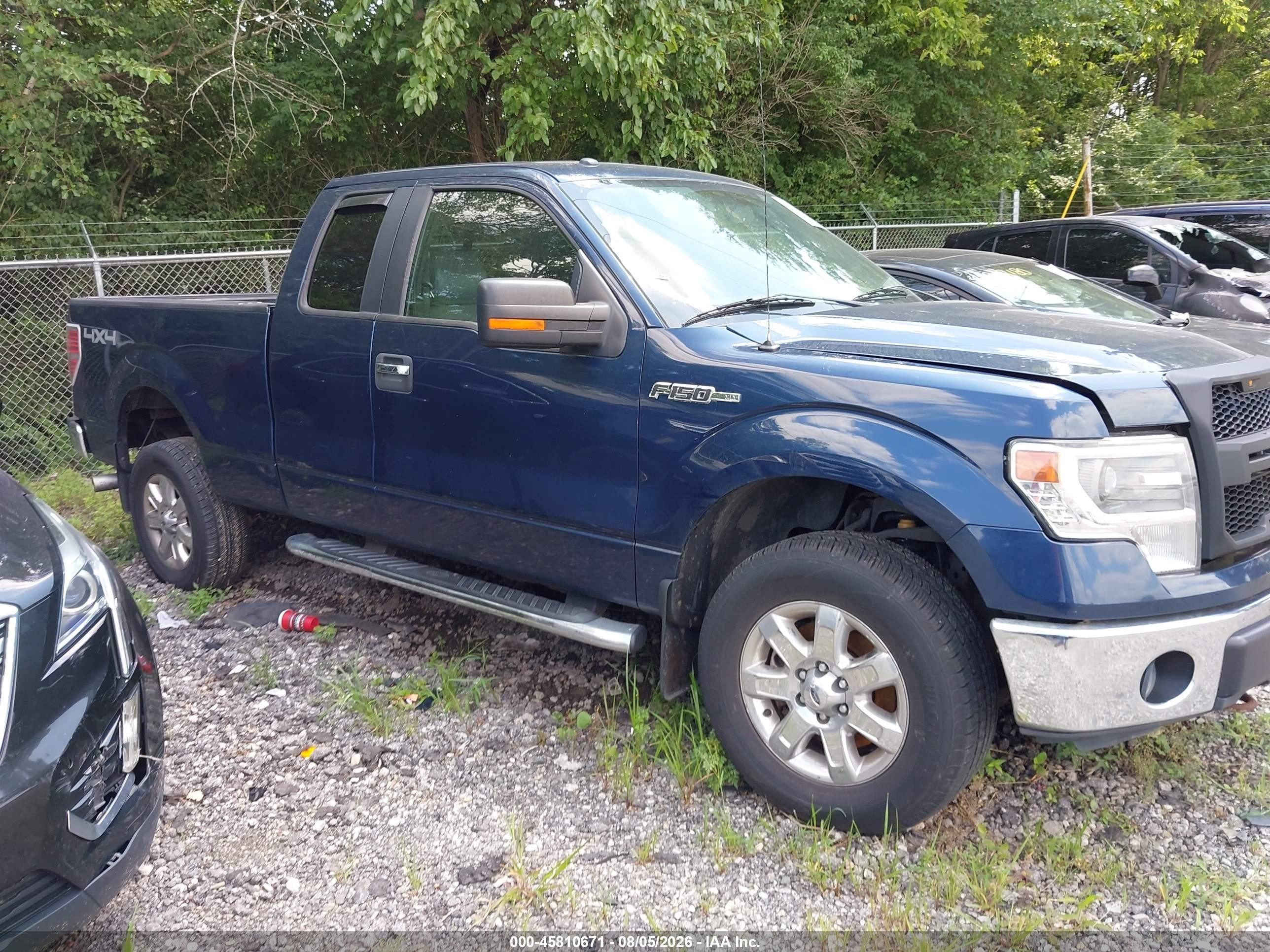 2014 Ford F-150 Xlt Blue vin: 1FTFX1EF2EFA68409