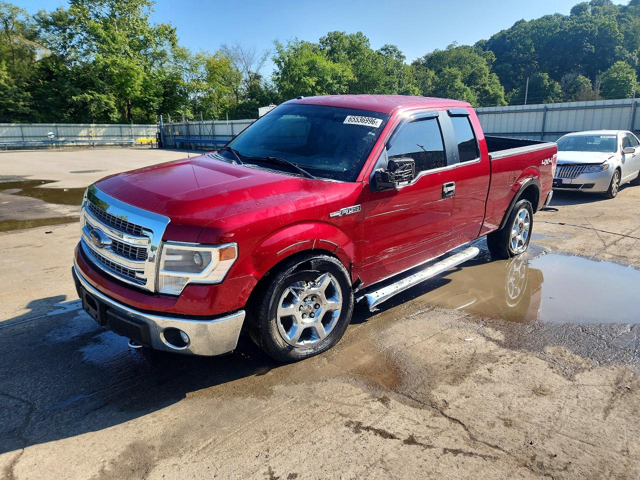 2014 Ford F150 Super Cab Burgundy vin: 1FTFX1EF2EKG44443