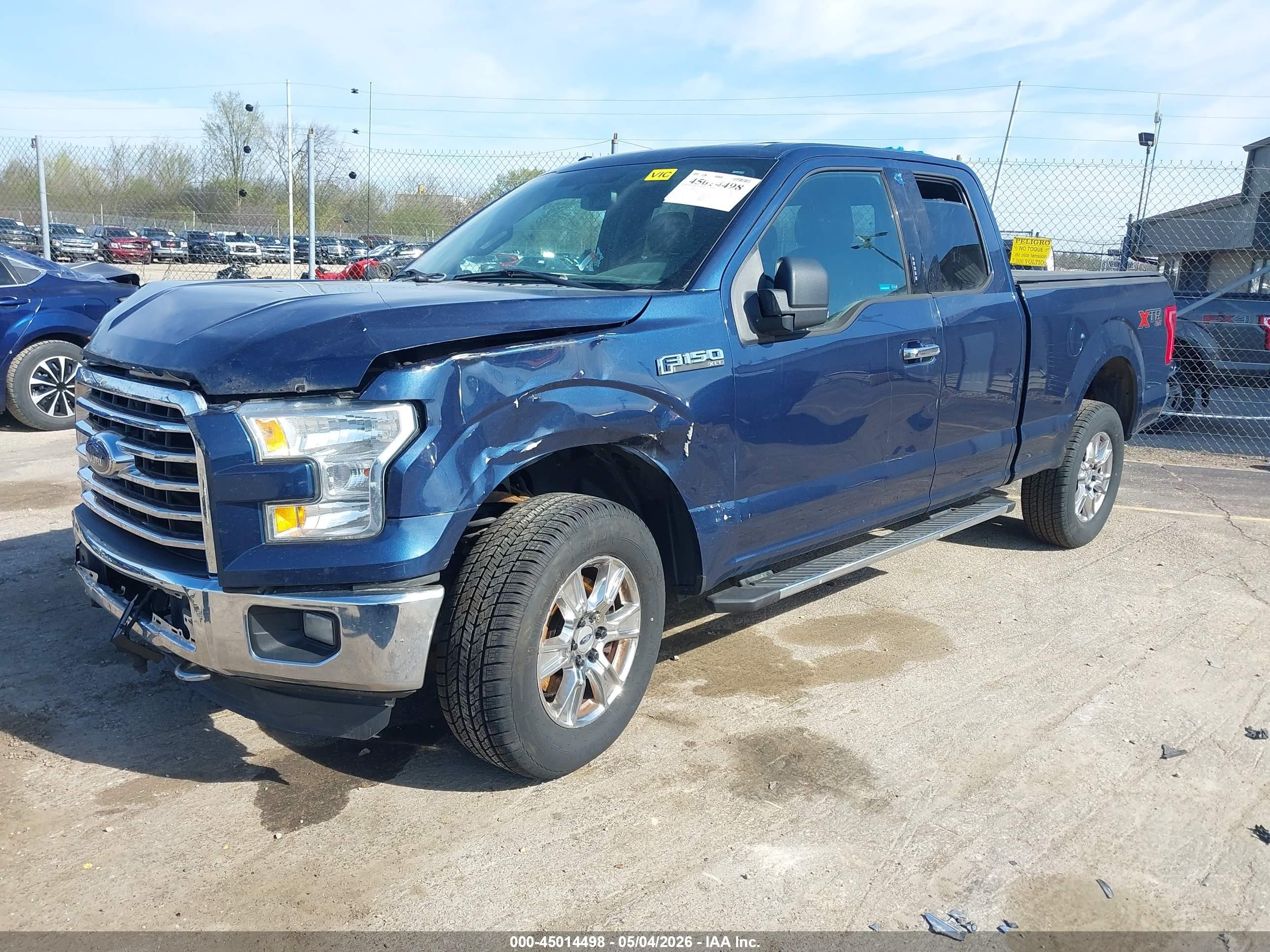 2015 Ford F-150 Xlt Blue vin: 1FTFX1EF2FFB08456