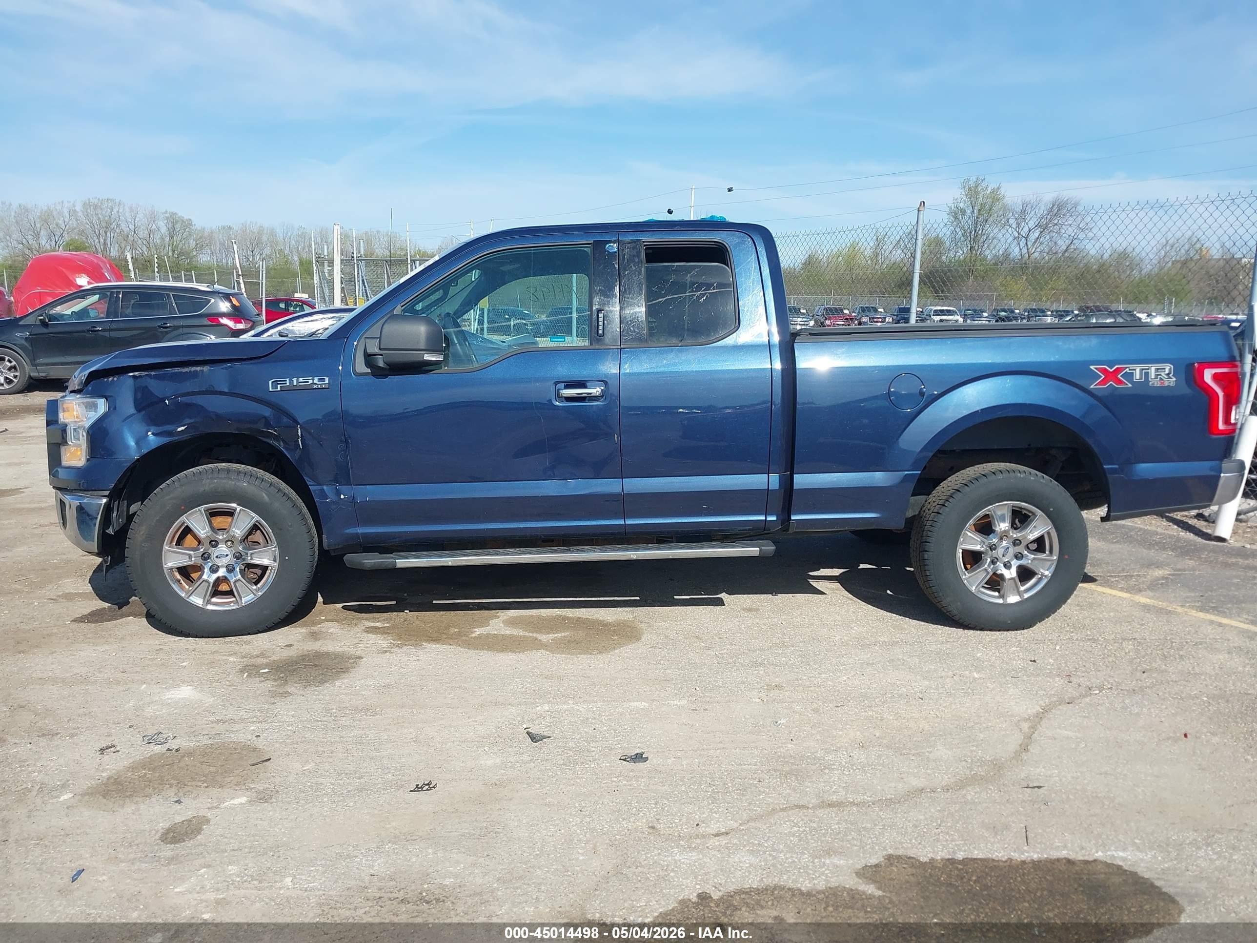 2015 Ford F-150 Xlt Blue vin: 1FTFX1EF2FFB08456
