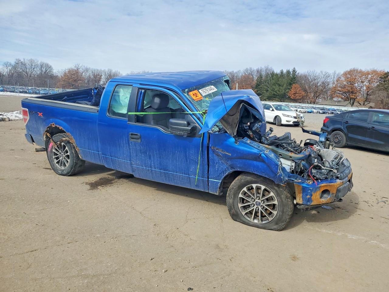 2012 Ford F150 Super Cab Blue vin: 1FTFX1EF3CKE22037