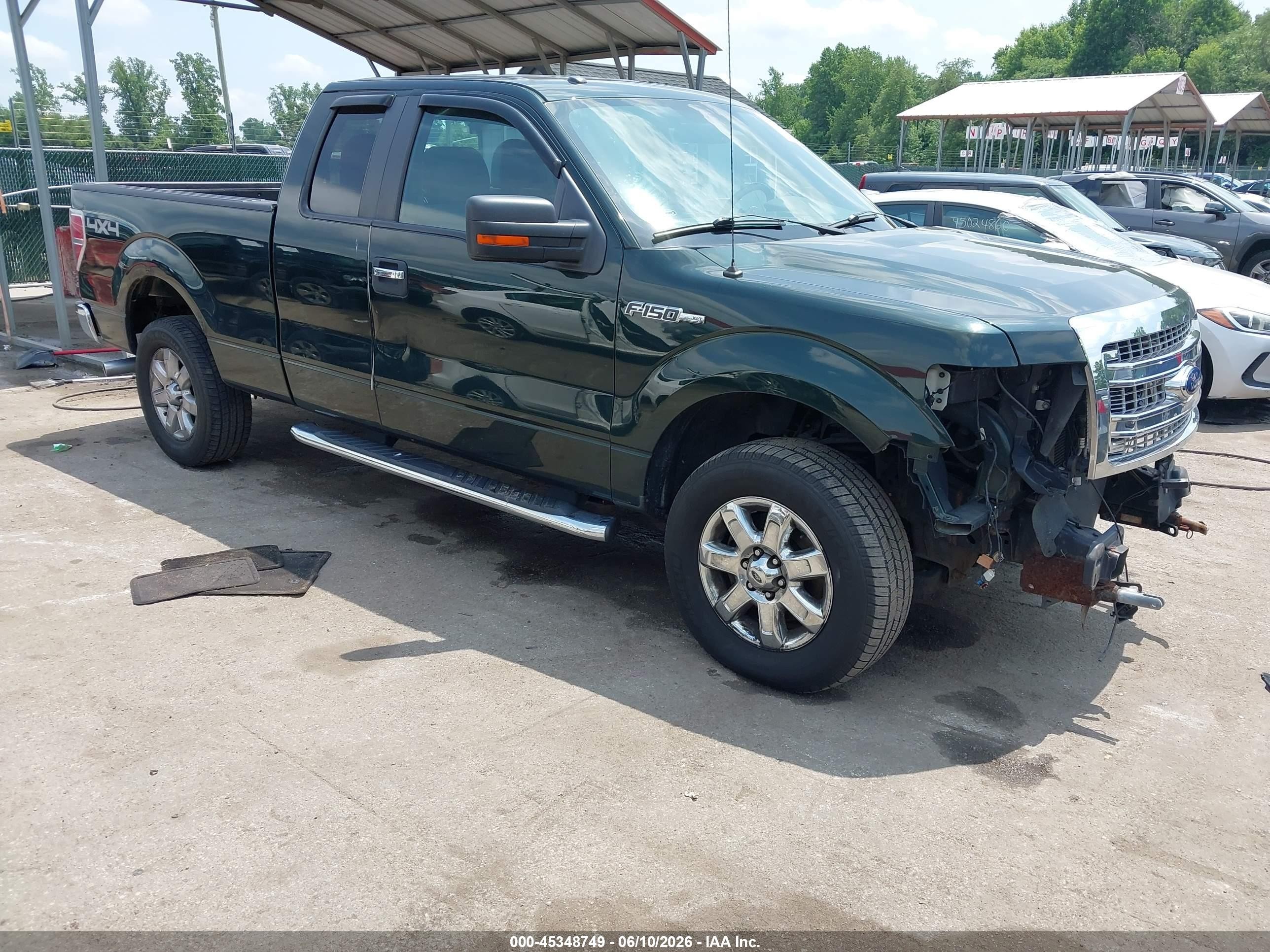 2013 Ford F-150 Xlt Green vin: 1FTFX1EF3DKG42151