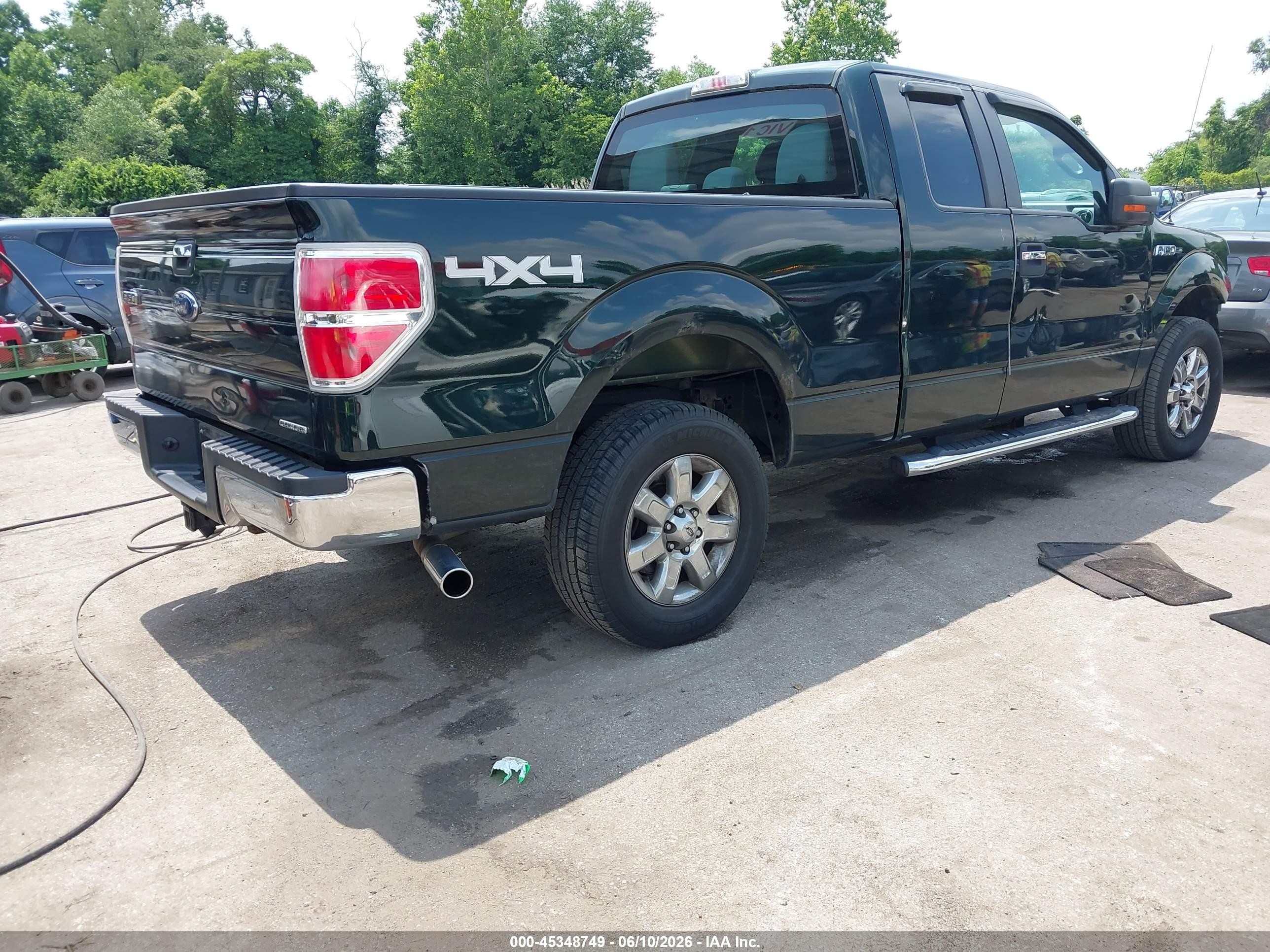 2013 Ford F-150 Xlt Green vin: 1FTFX1EF3DKG42151